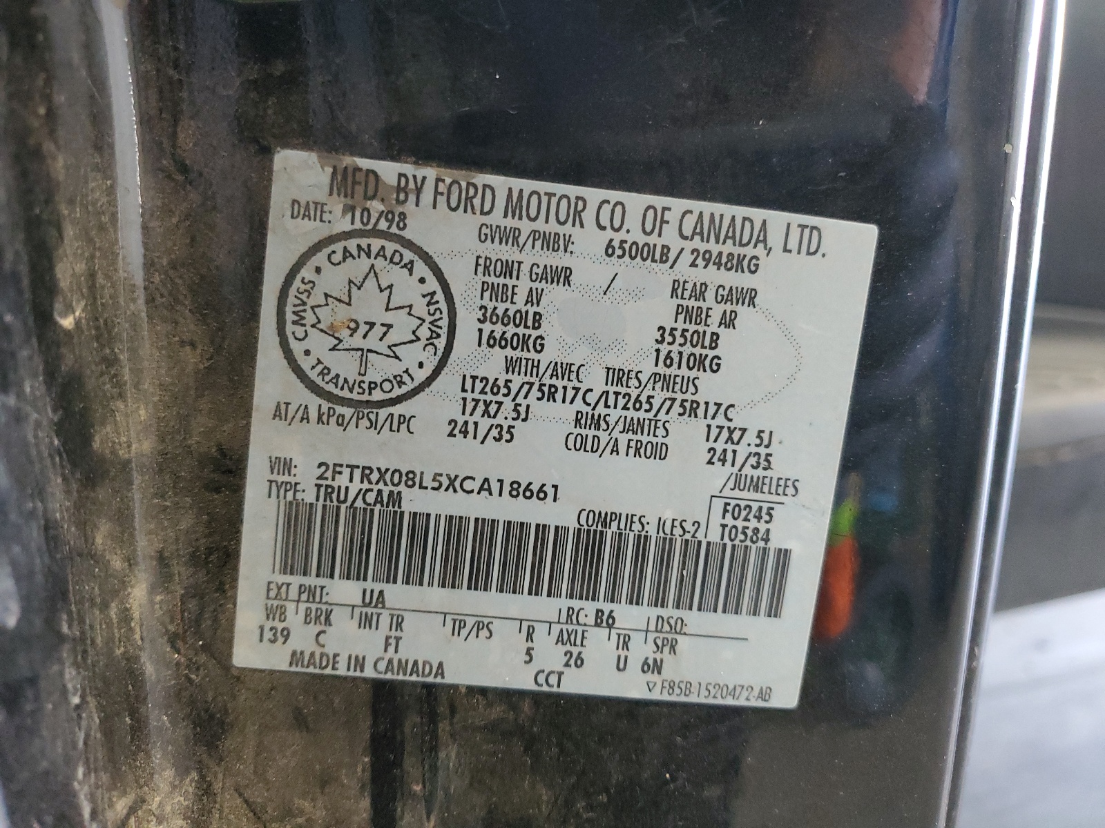 2FTRX08L5XCA18661 1999 Ford F150