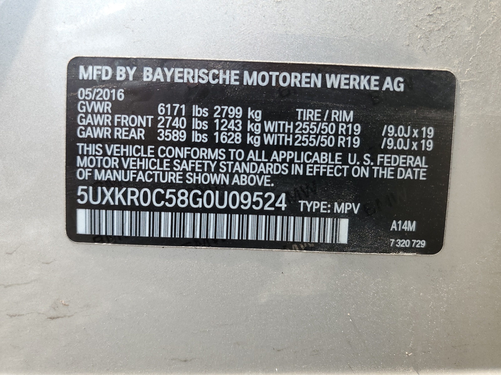 5UXKR0C58G0U09524 2016 BMW X5 xDrive35I