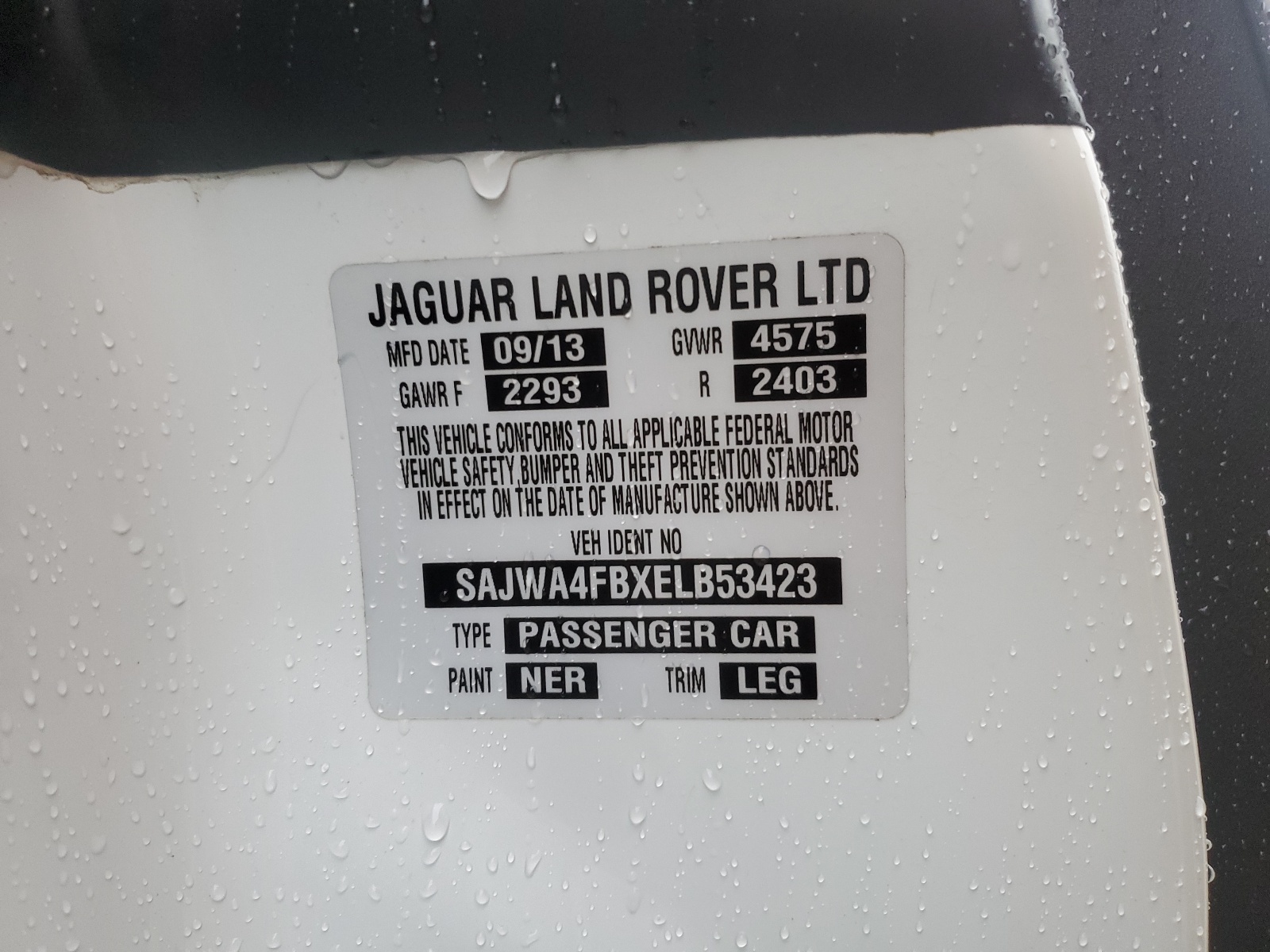 SAJWA4FBXELB53423 2014 Jaguar Xk