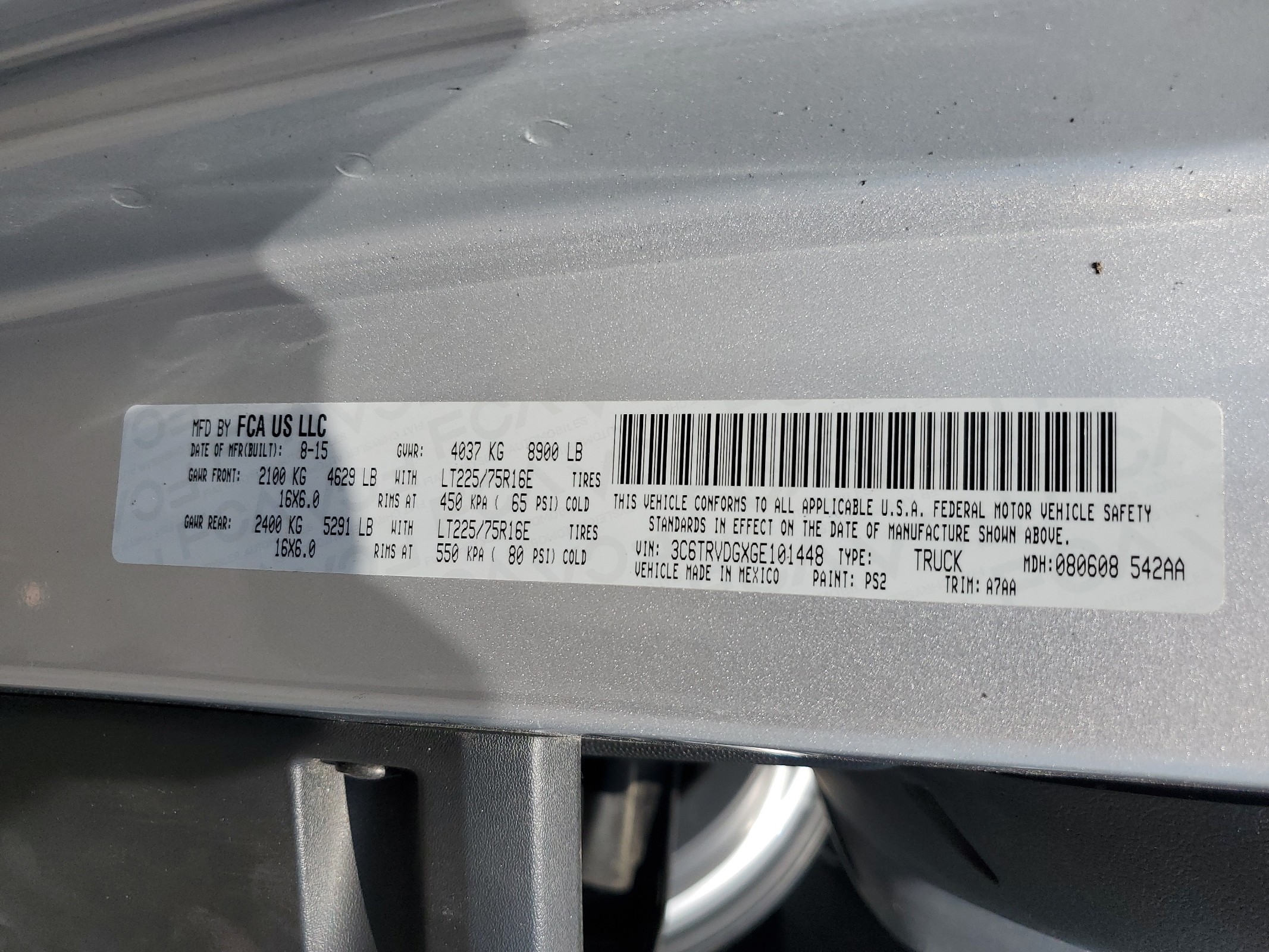 3C6TRVDGXGE101448 2016 Ram Promaster 2500 2500 High