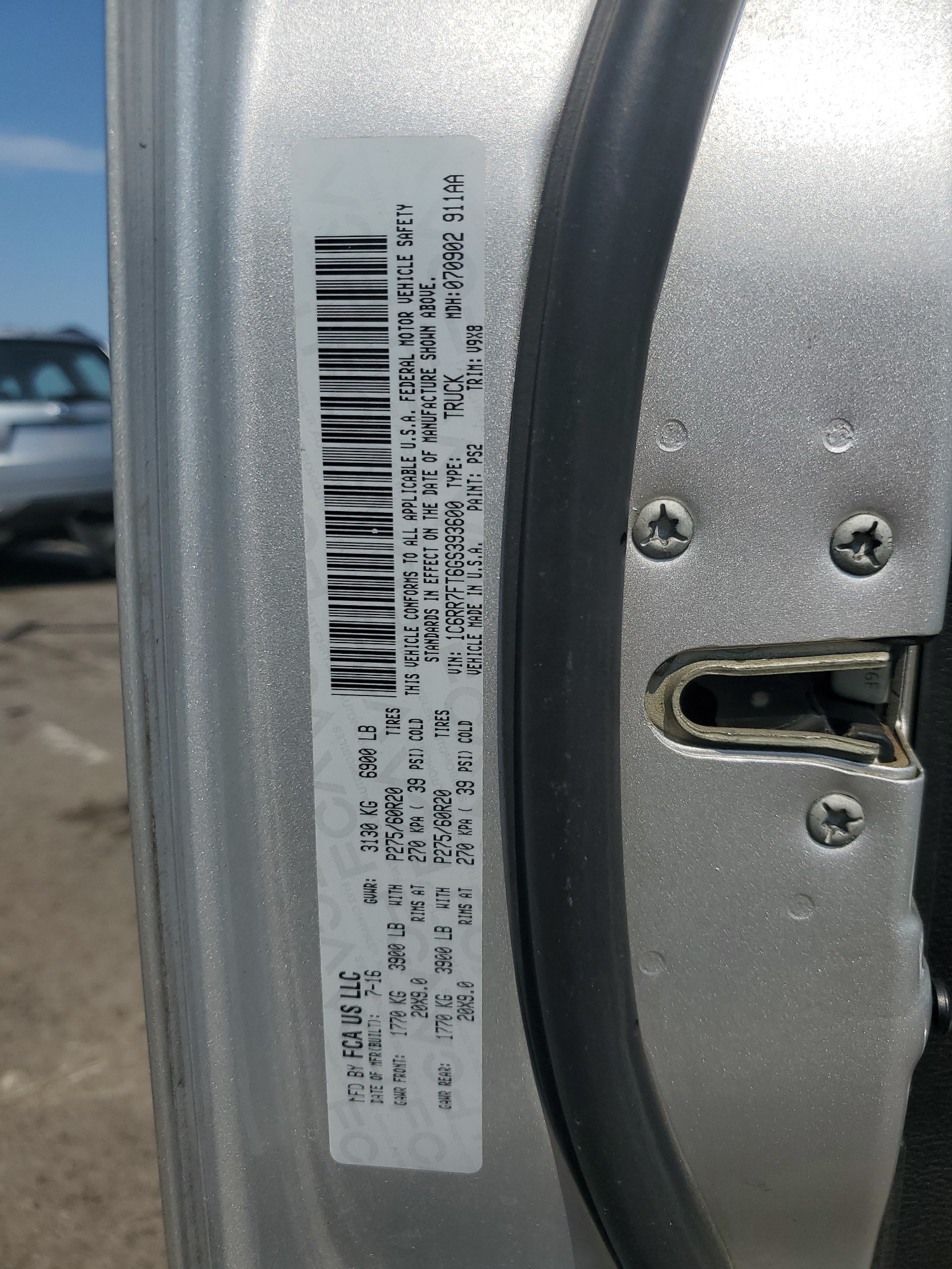 1C6RR7FT6GS393600 2016 Ram 1500 St