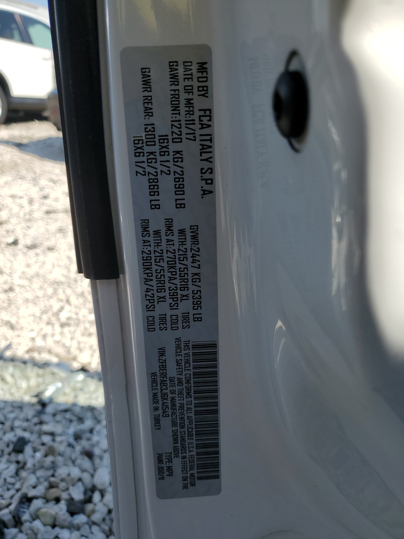 ZFBERFAB3J6K41549 2018 Ram Promaster City