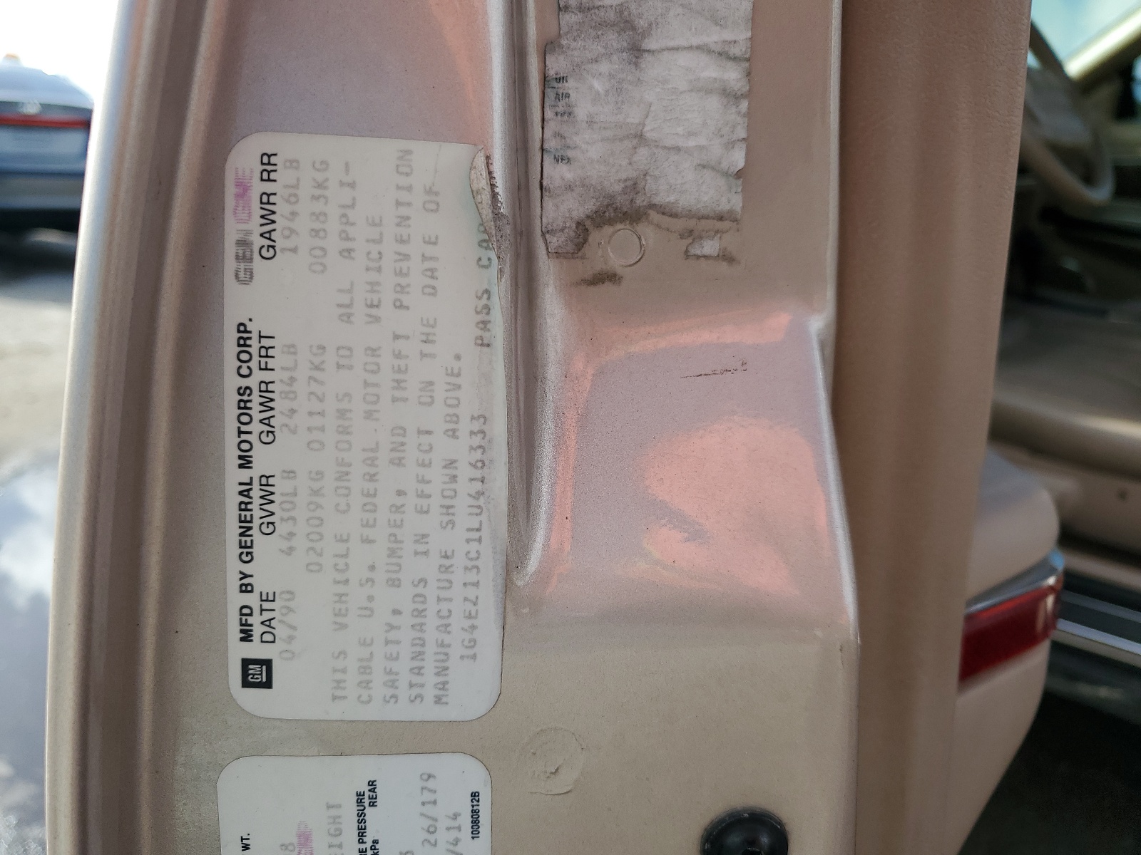 1G4EZ13C1LU416333 1990 Buick Riviera