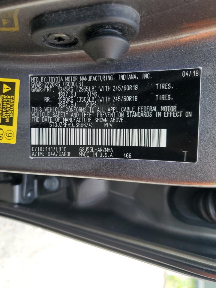 5TDJZRFH9JS866743 2018 TOYOTA HIGHLANDER - Image 14