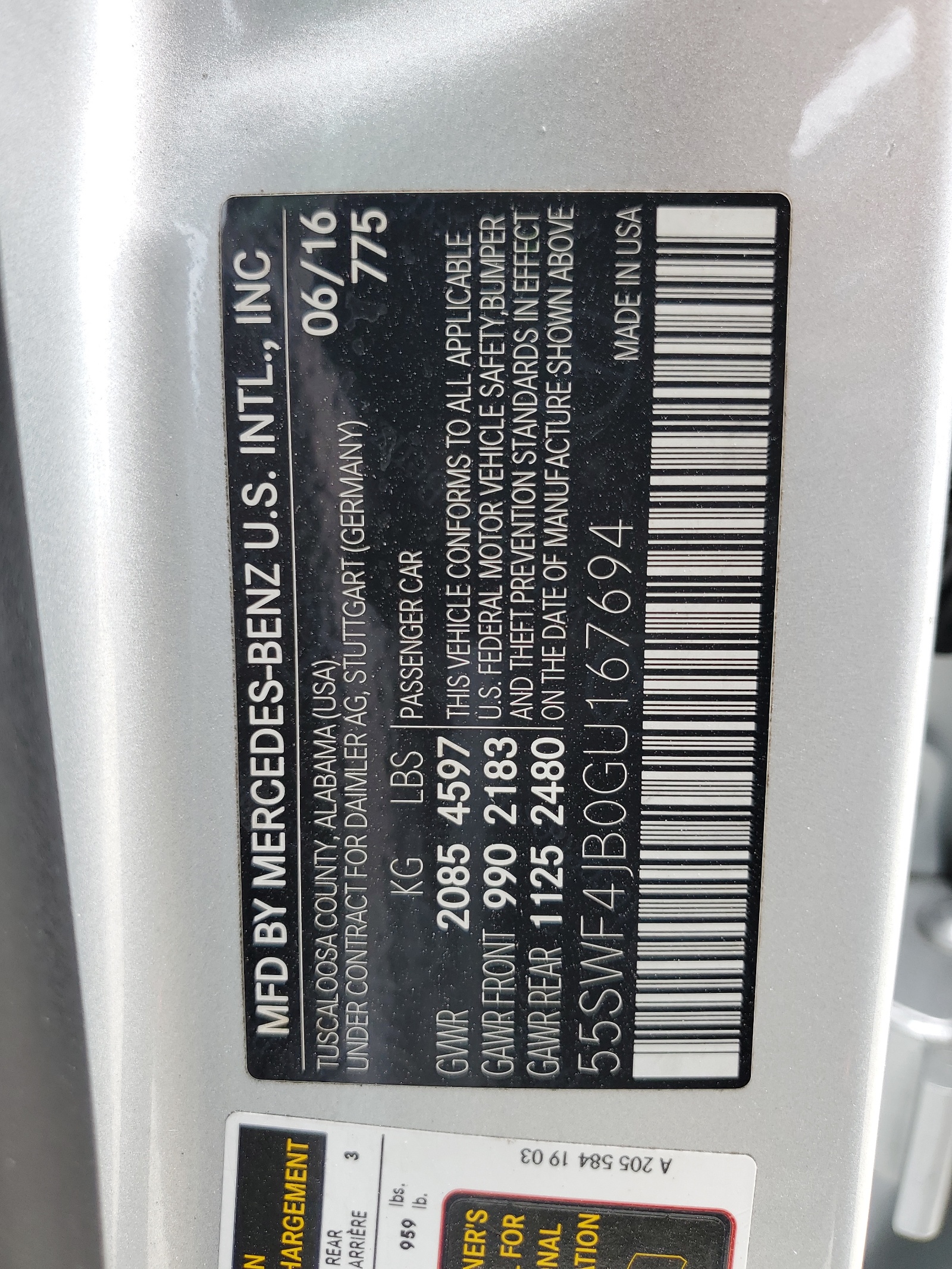 55SWF4JB0GU167694 2016 Mercedes-Benz C 300