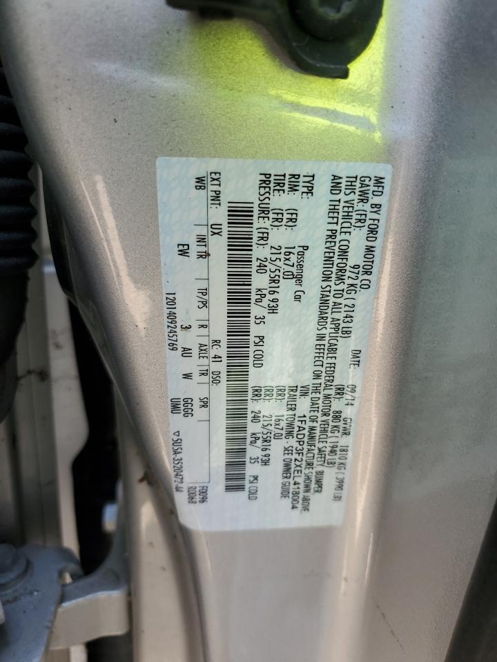 1FADP3F2XEL418004 2014 Ford Focus Se