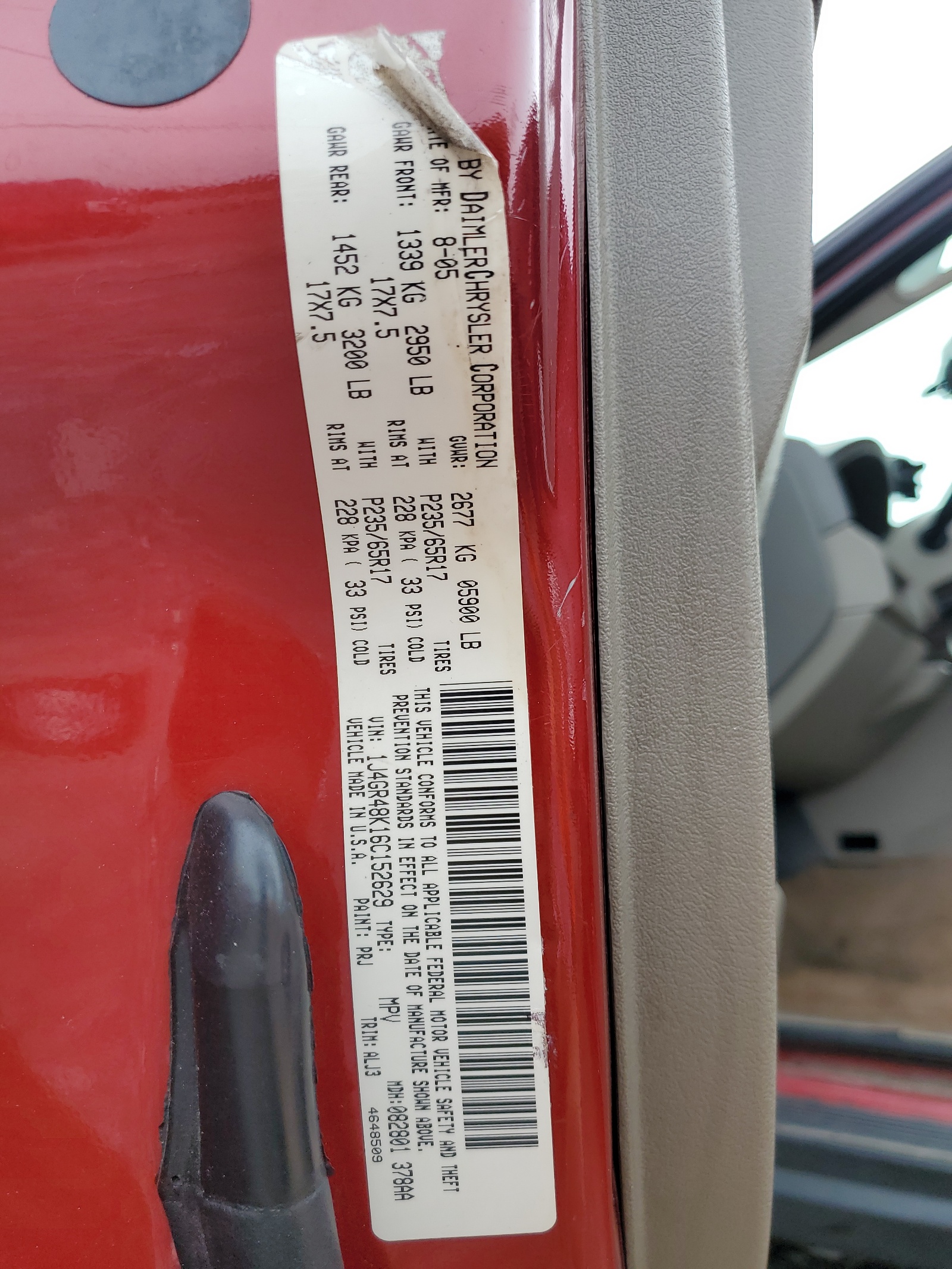 1J4GR48K16C152629 2006 Jeep Grand Cherokee Laredo