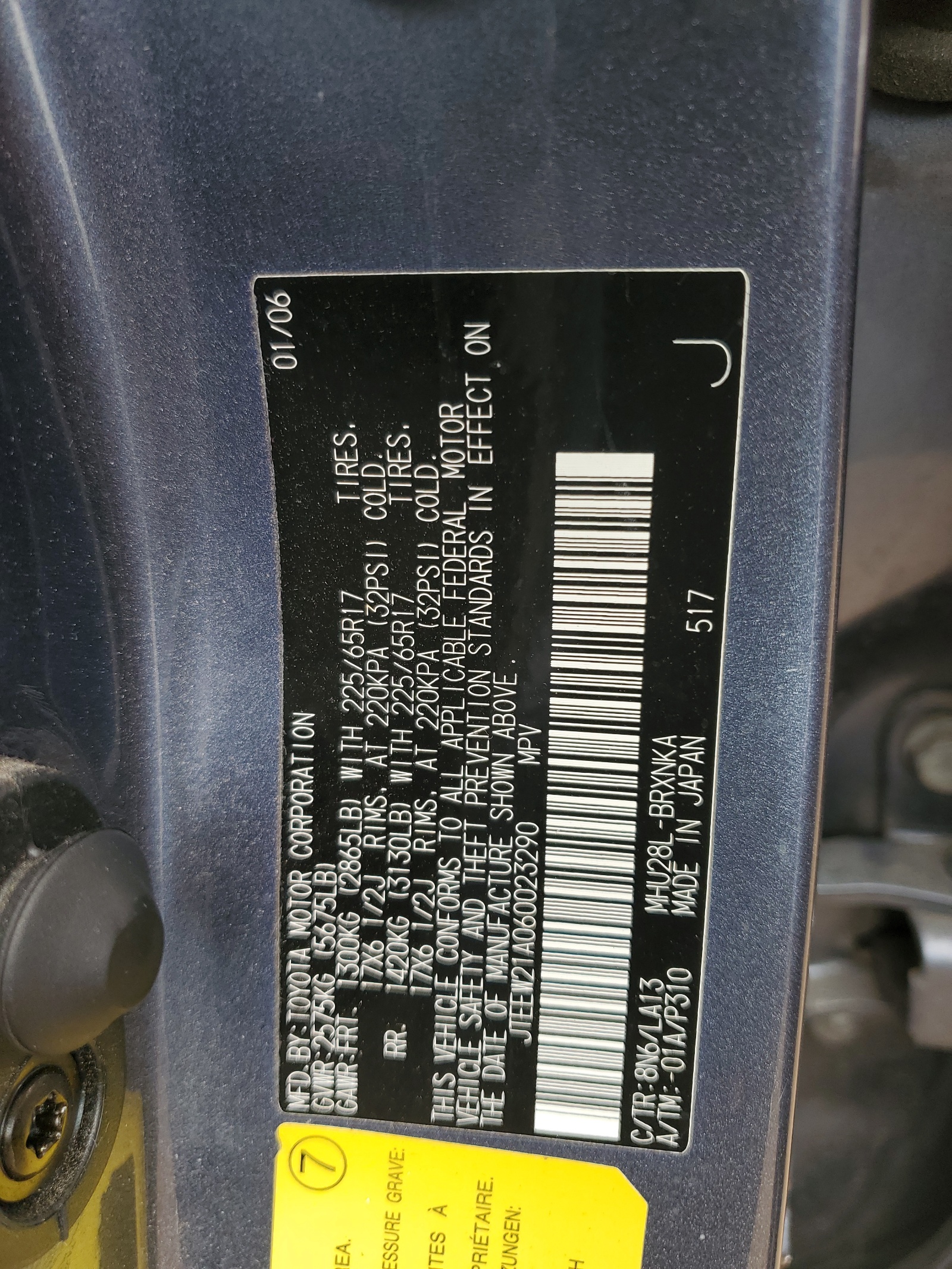 JTEEW21A060023290 2006 Toyota Highlander Hybrid