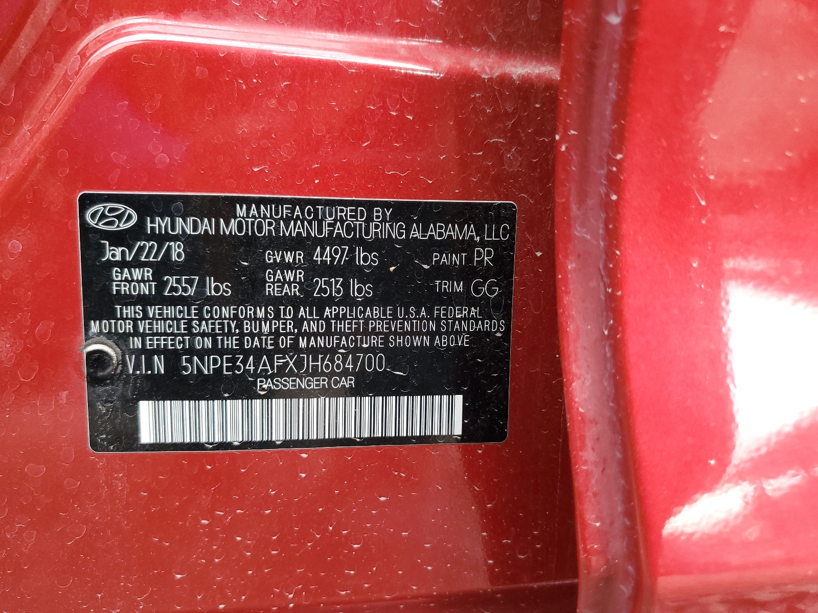 5NPE34AFXJH684700 2018 Hyundai Sonata Sport