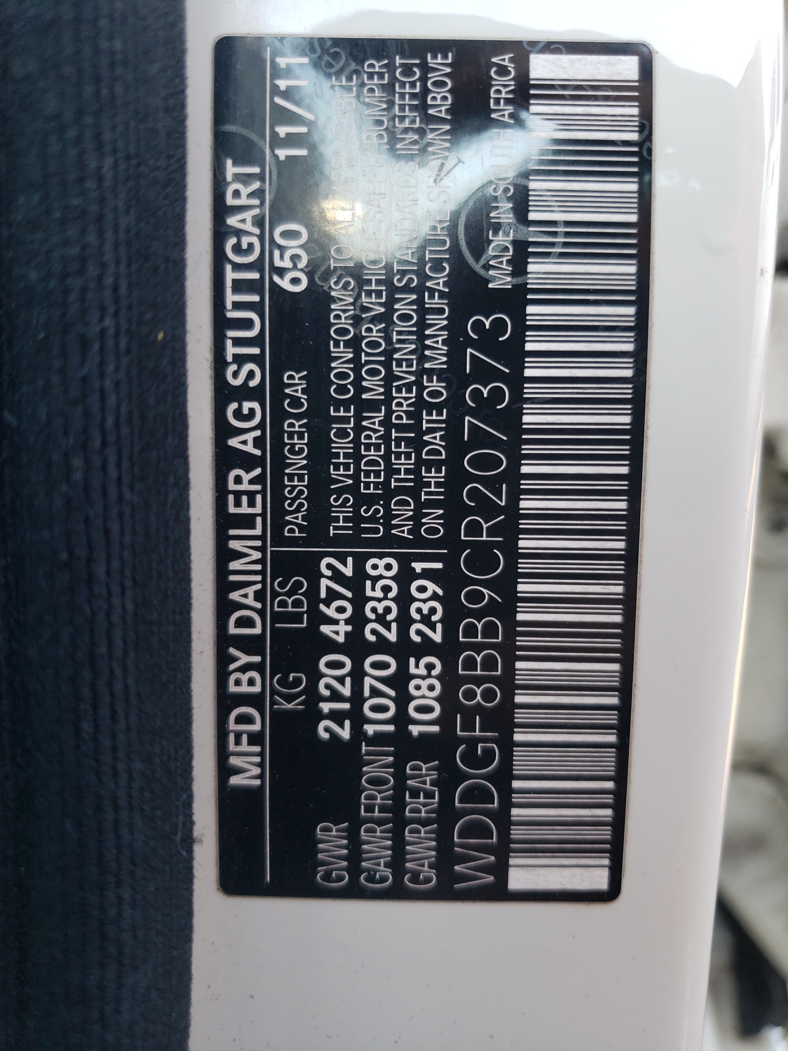 WDDGF8BB9CR207373 2012 Mercedes-Benz C 300 4Matic