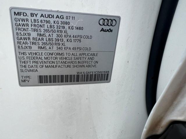 WA1LGAFE1CD001599 | 2012 Audi q7 premium plus