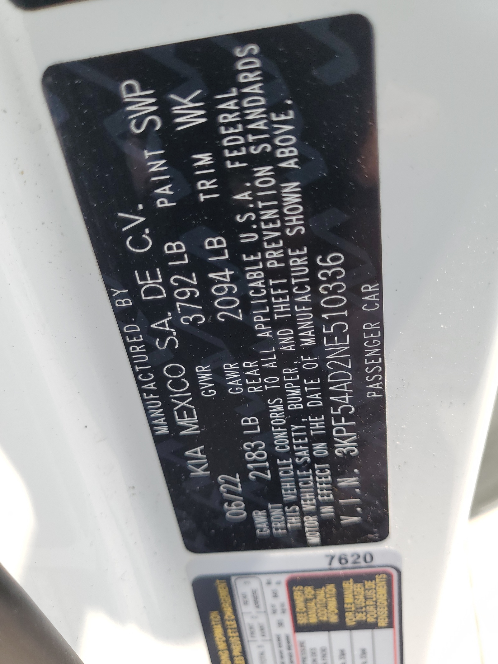 3KPF54AD2NE510336 2022 Kia Forte Gt Line