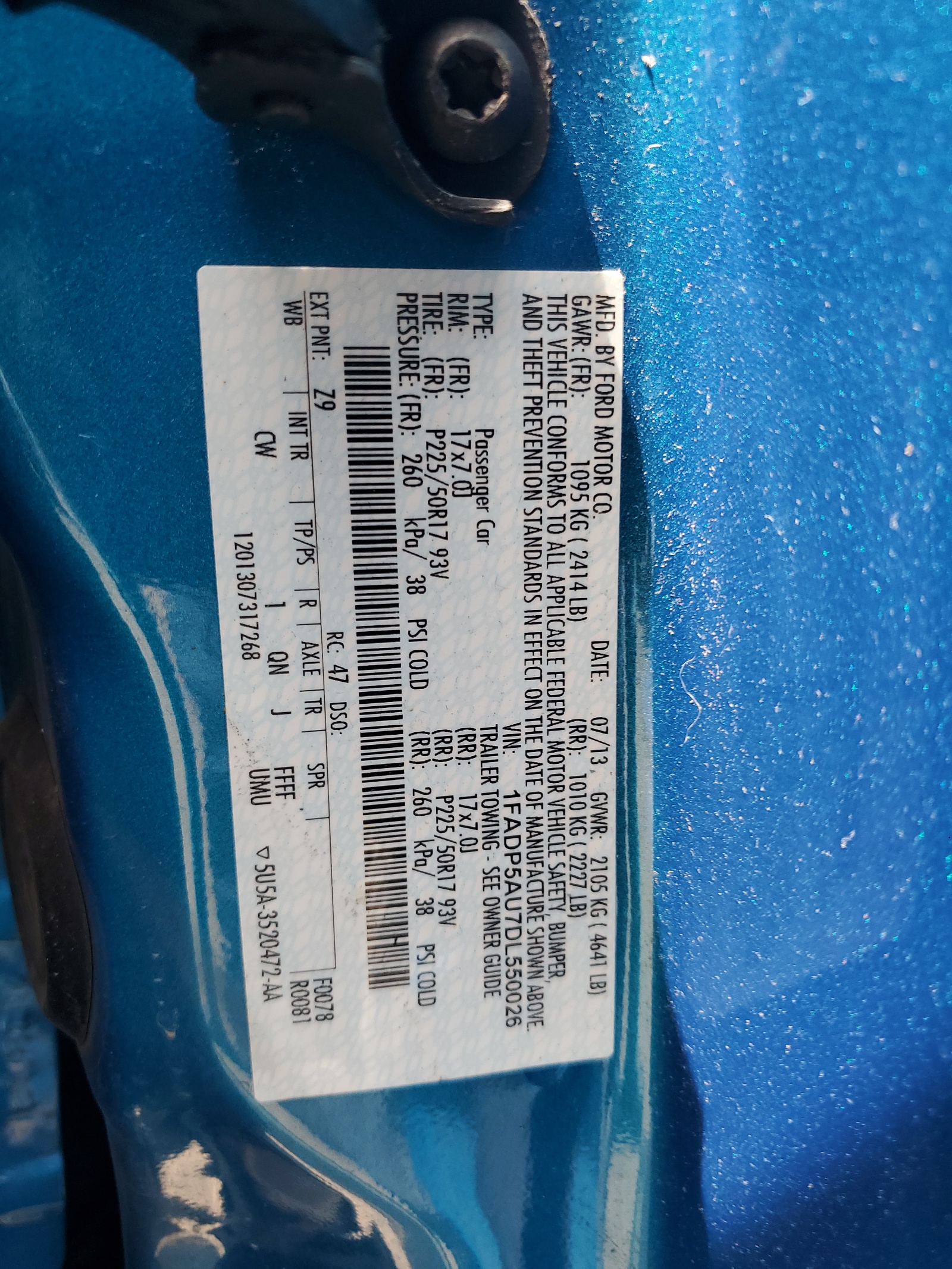 1FADP5AU7DL550026 2013 Ford C-Max Se