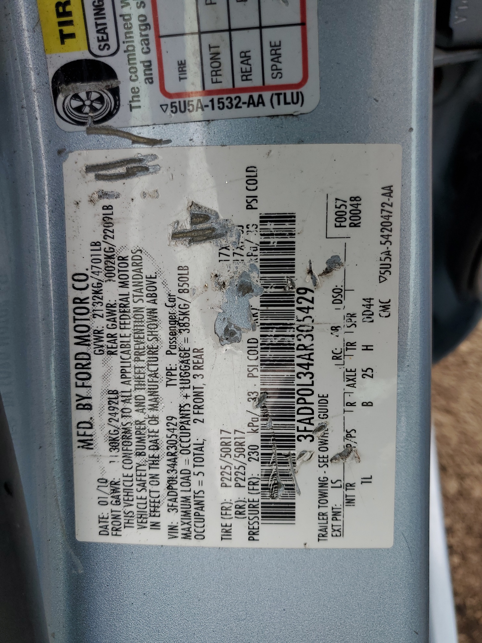 3FADP0L34AR305429 2010 Ford Fusion Hybrid