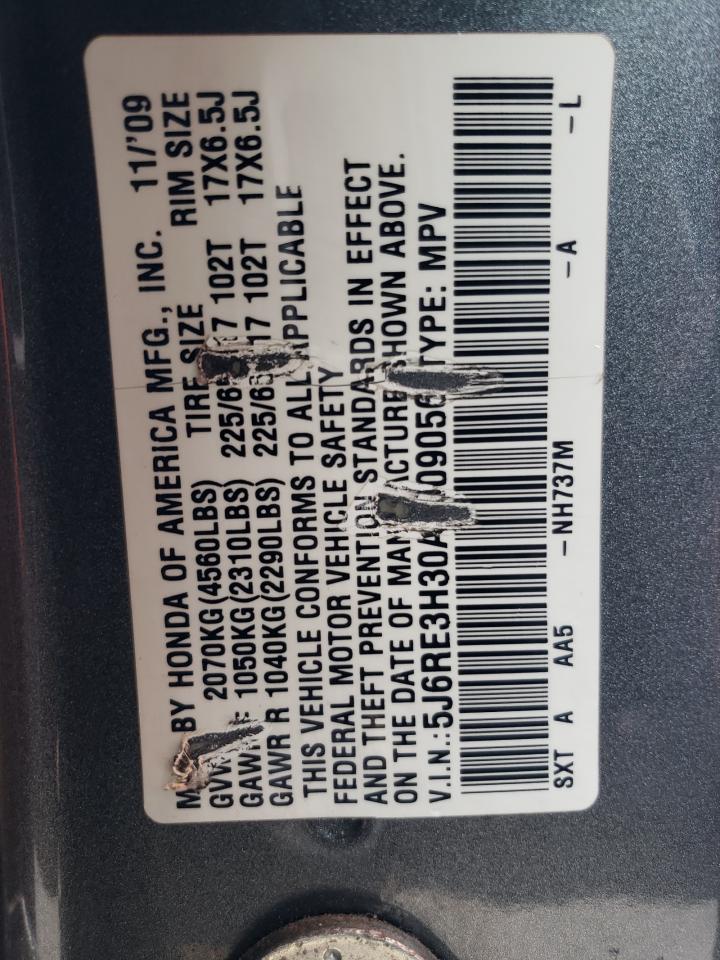 2010 Honda Cr-V Lx VIN: 5J6RE3H30AL009056 Lot: 62873864