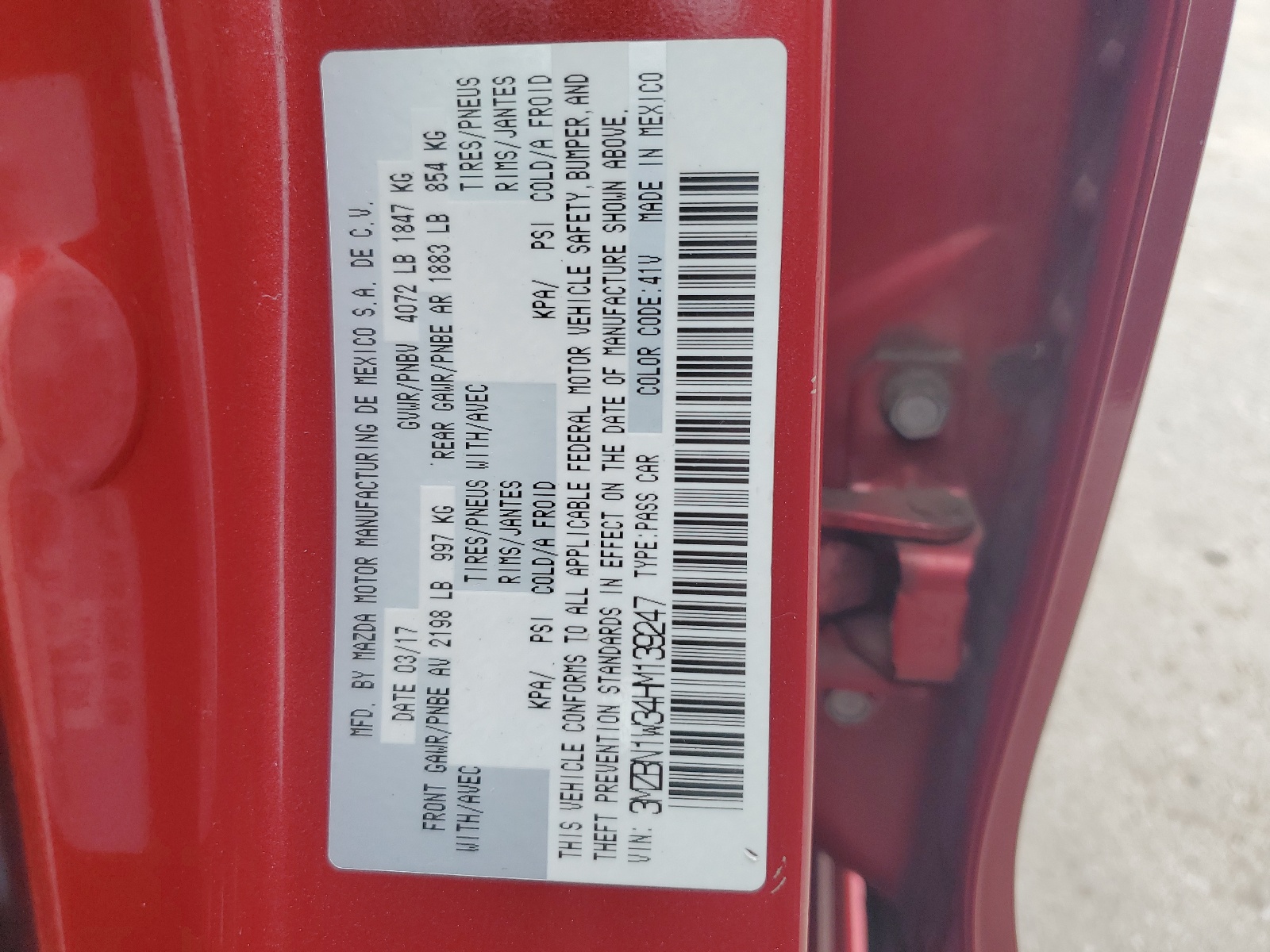 3MZBN1W34HM139247 2017 Mazda 3 Grand Touring