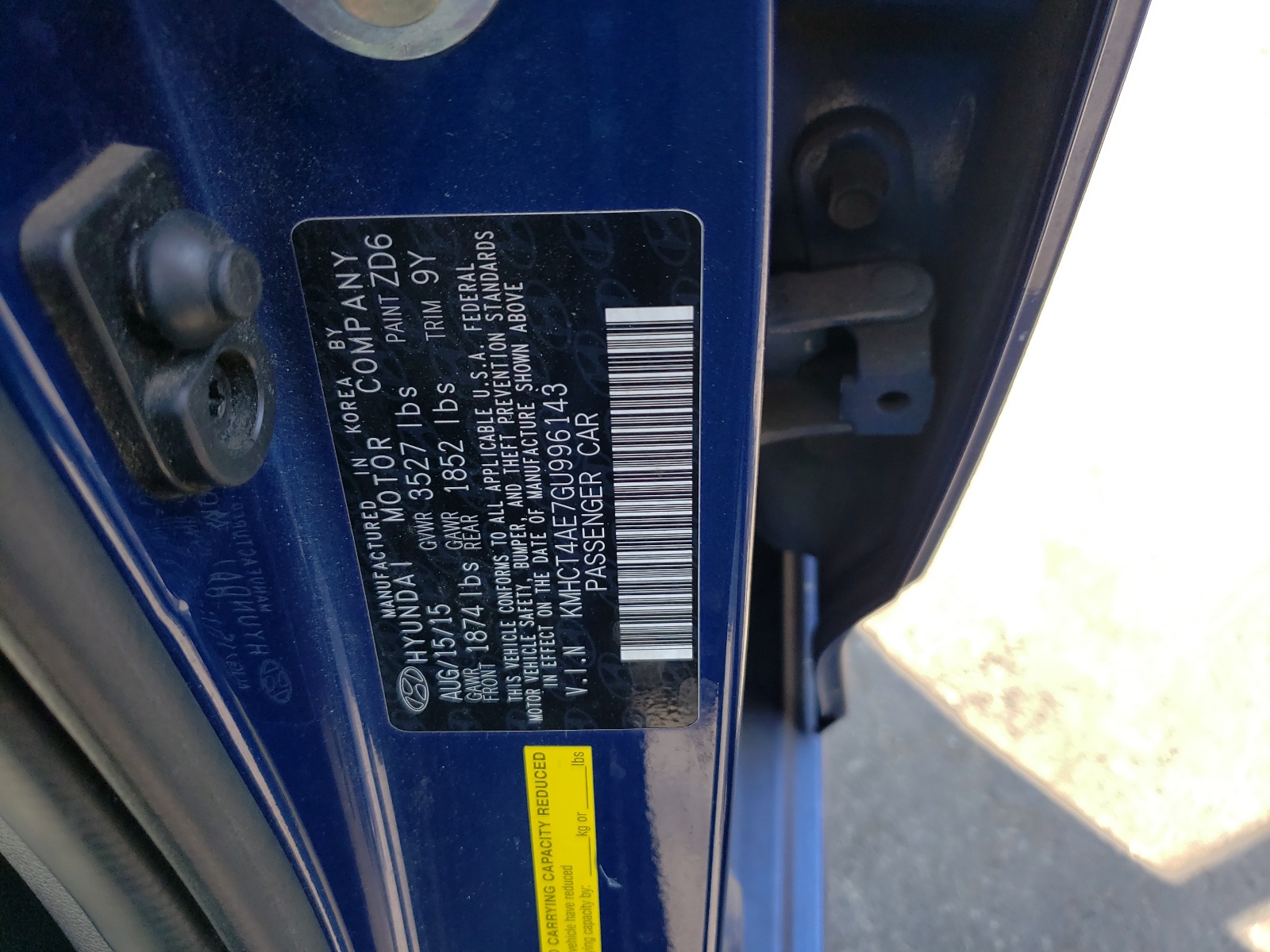 KMHCT4AE7GU996143 2016 Hyundai Accent Se