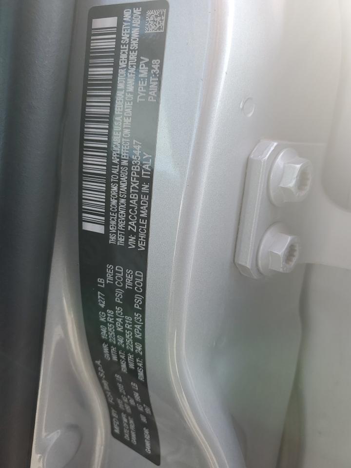 2015 Jeep Renegade Latitude VIN: ZACCJABTXFPB35447 Lot: 63557674