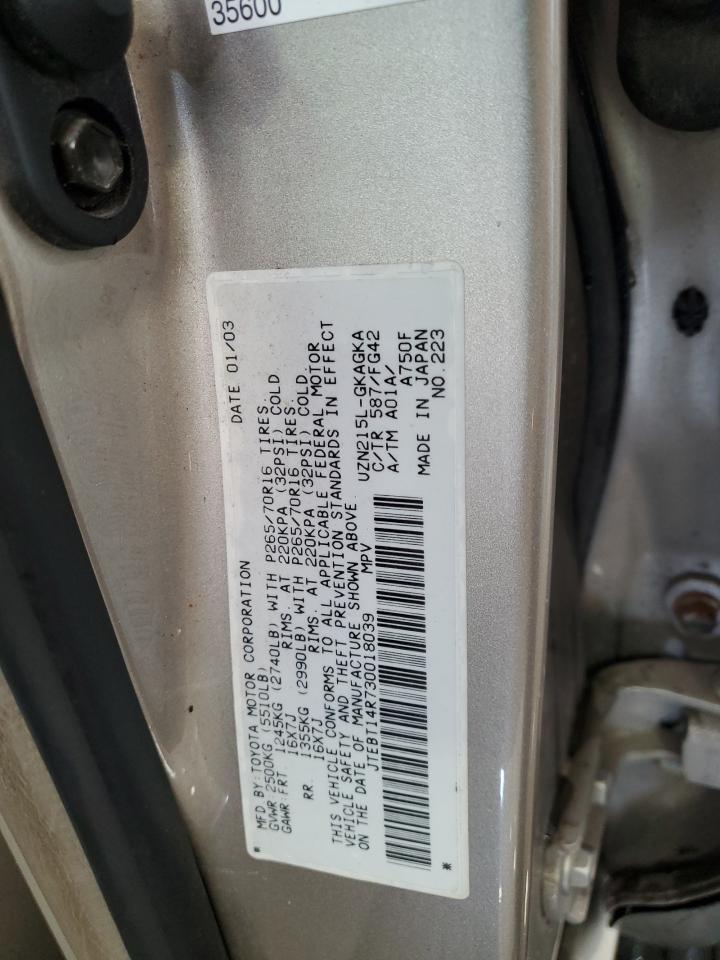 JTEBT14R730018039 2003 Toyota 4Runner Sr5