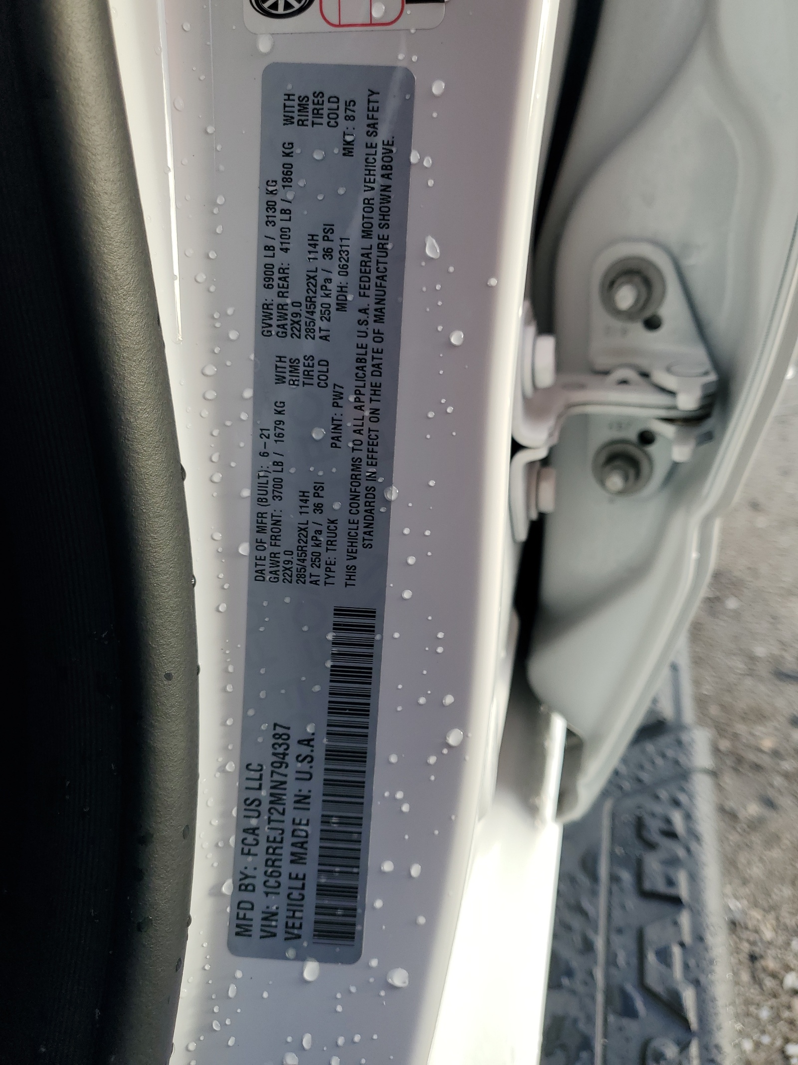 1C6RREJT2MN794387 2021 Ram 1500 Laramie