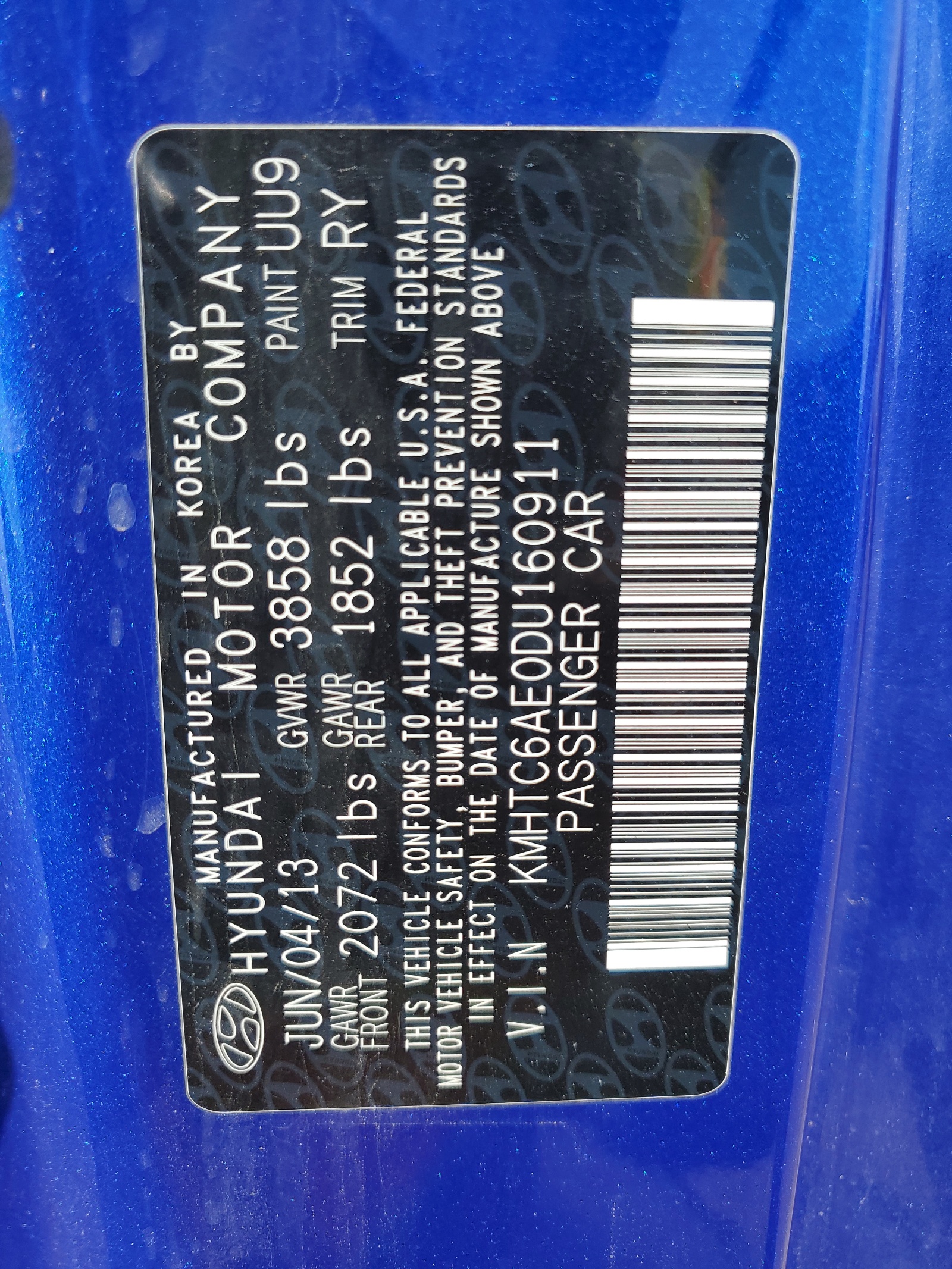 KMHTC6AE0DU160911 2013 Hyundai Veloster Turbo