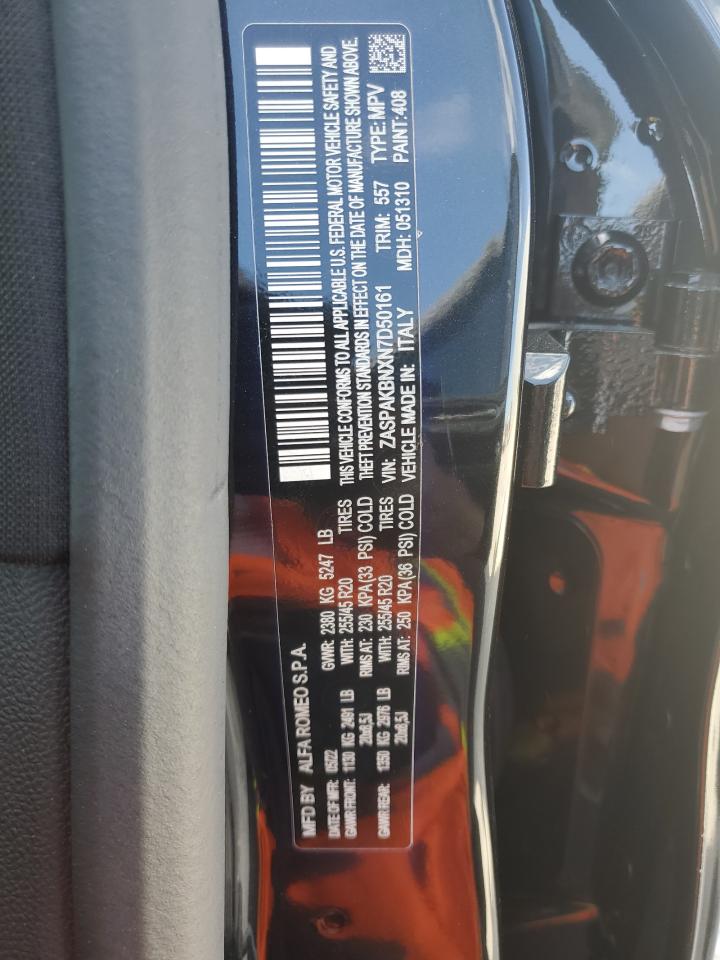 2022 Alfa Romeo Stelvio Ti VIN: ZASPAKBNXN7D50161 Lot: 63271454