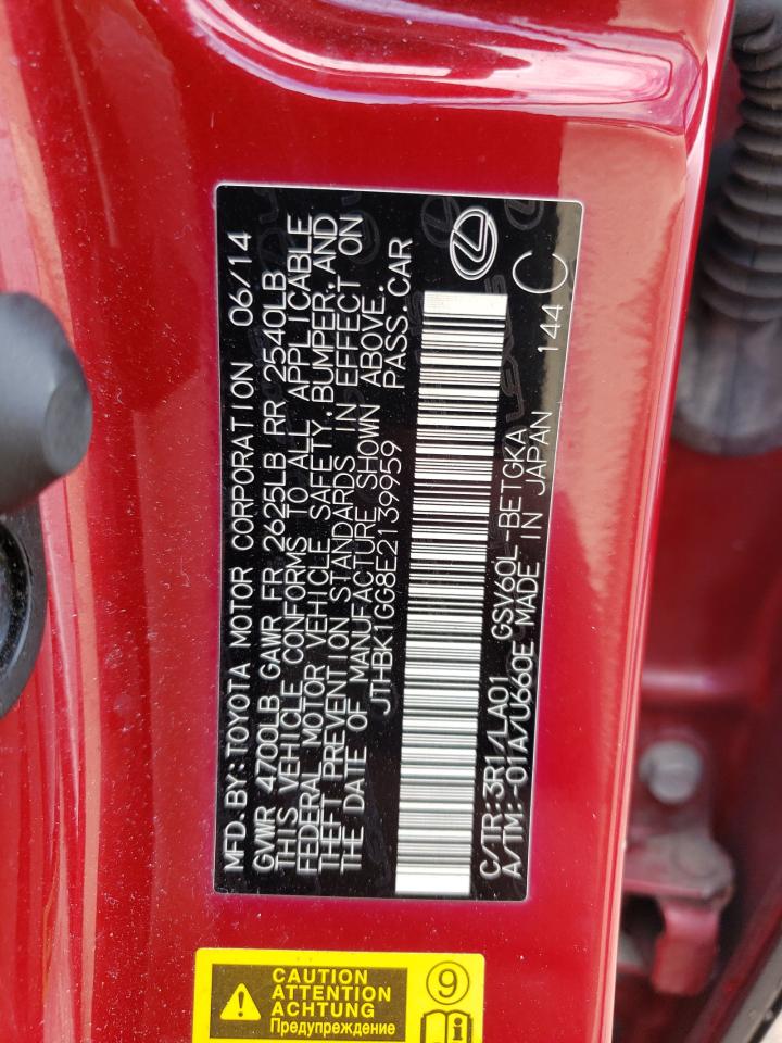 2014 Lexus Es 350 VIN: JTHBK1GG8E2139959 Lot: 60928644