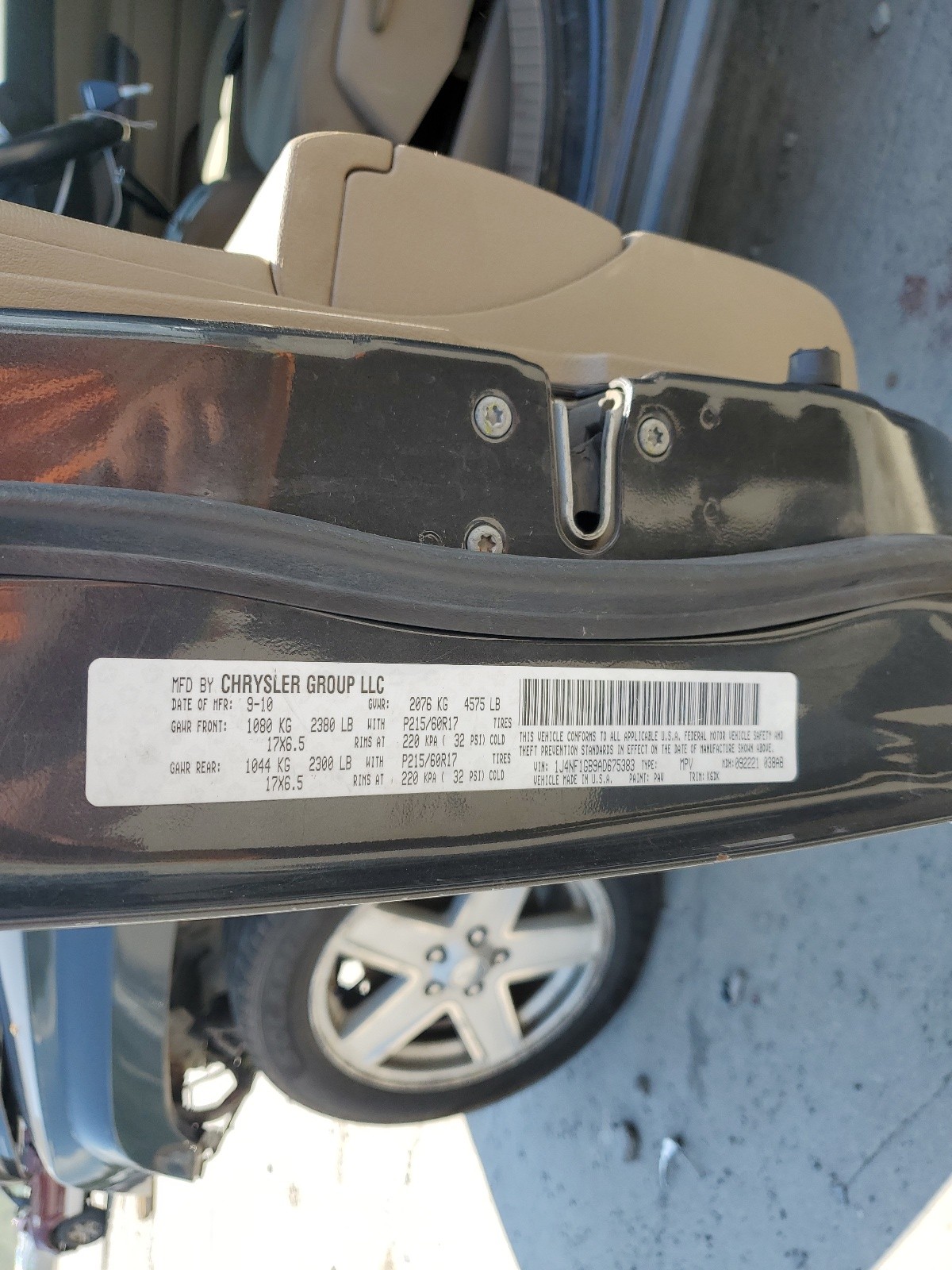 1J4NF1GB9AD675383 2010 Jeep Patriot Sport 1J4NF1GB9AD675383 2010 Jeep Patriot Sport