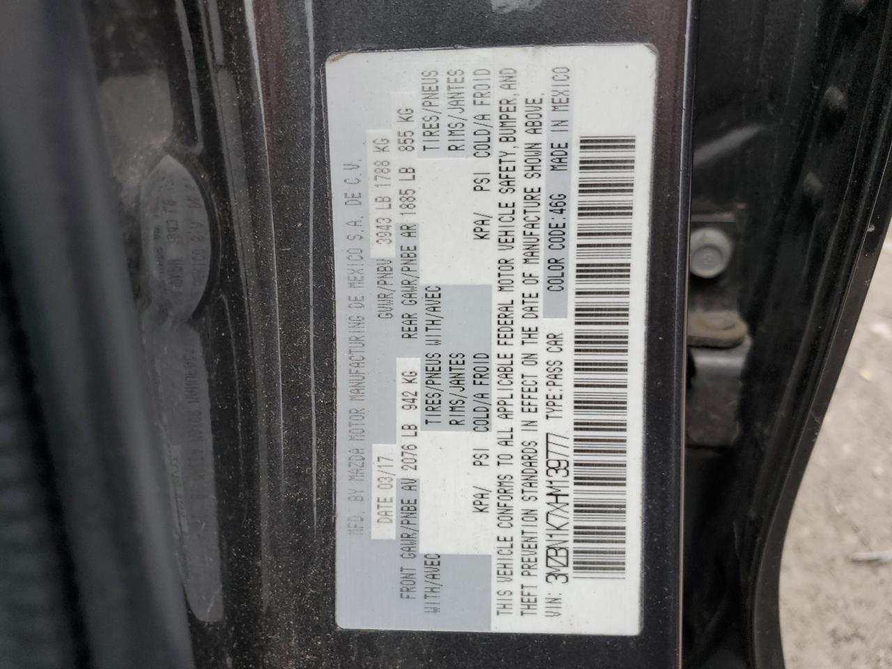 2017 Mazda 3 Sport VIN: 3MZBN1K7XHM139777 Lot: 64203934