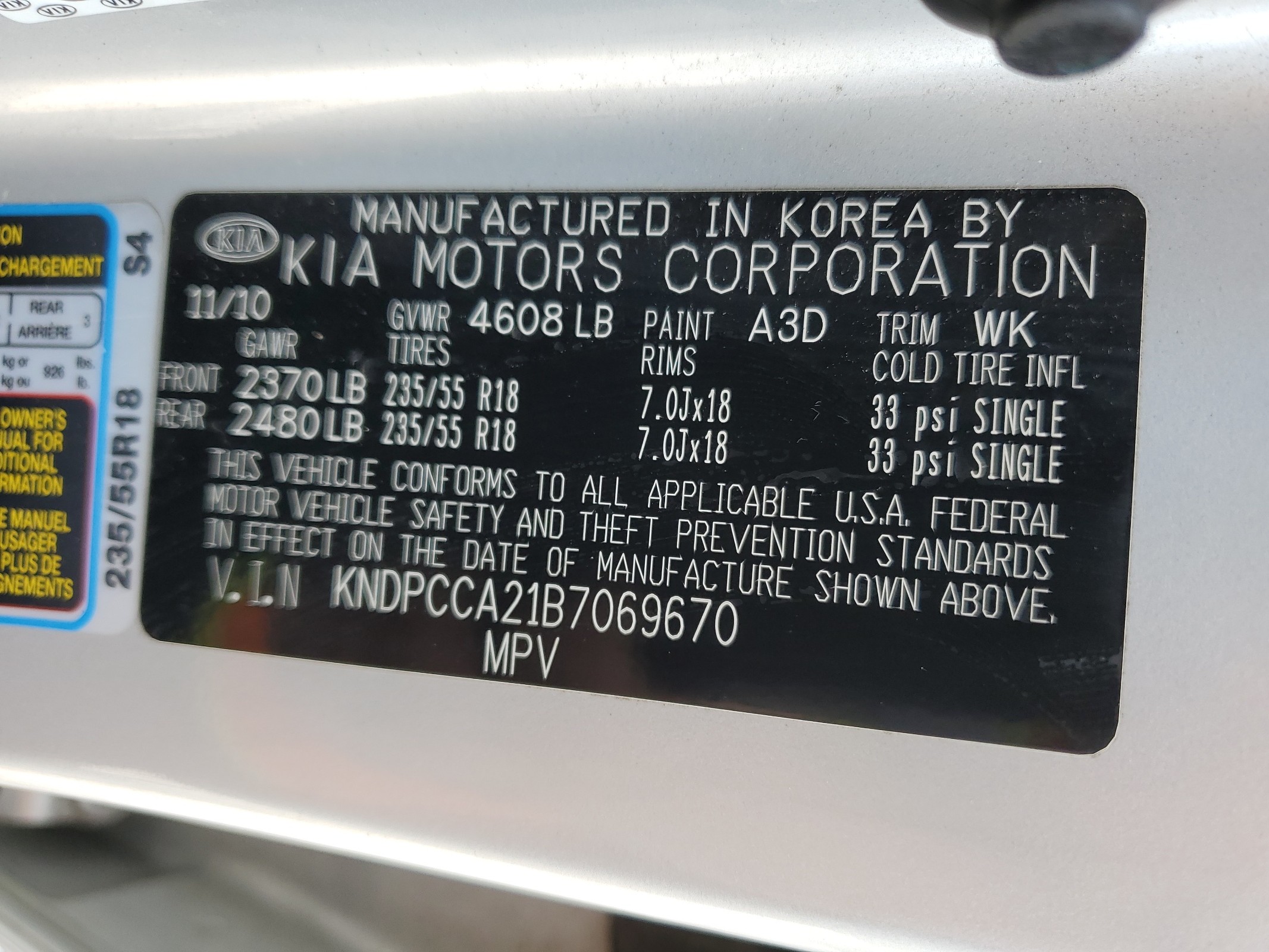 KNDPCCA21B7069670 2011 Kia Sportage Ex