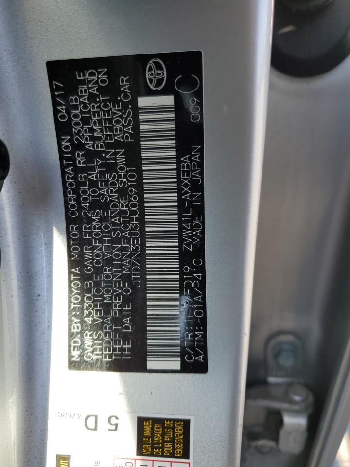 2017 Toyota Prius V VIN: JTDZN3EU3HJ069101 Lot: 63847734