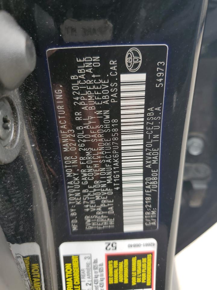 4T1G11AK6PU785818 2023 TOYOTA CAMRY - Image 12