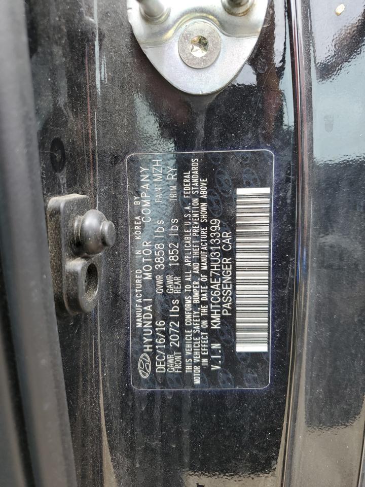 2017 Hyundai Veloster Turbo VIN: KMHTC6AE7HU313399 Lot: 62215104