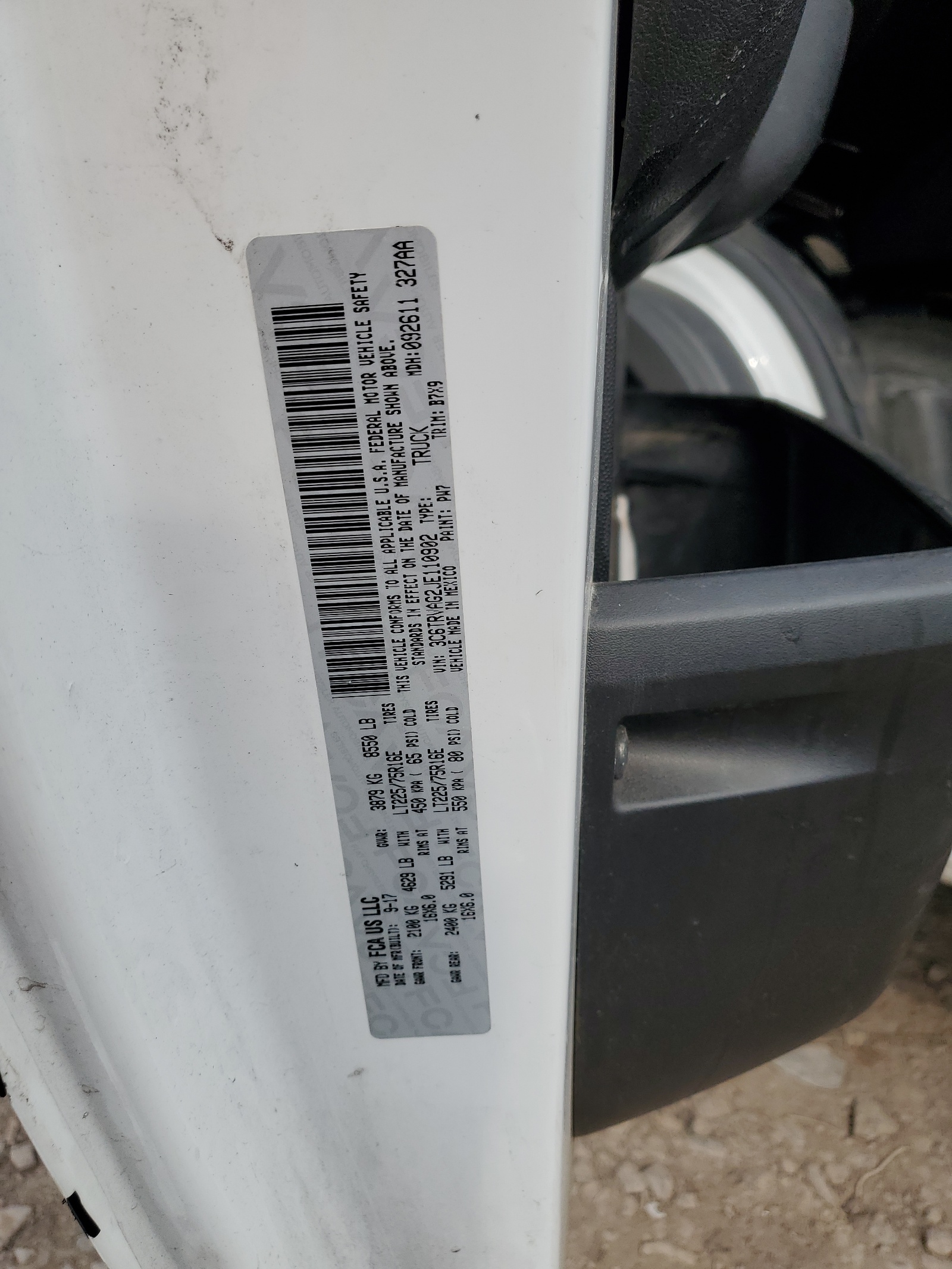 3C6TRVAG2JE110902 2018 Ram Promaster 1500 1500 Standard