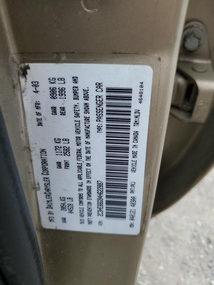 2004 Chrysler 300M VIN: 2C3HE66G94H622887 Lot: 64900814