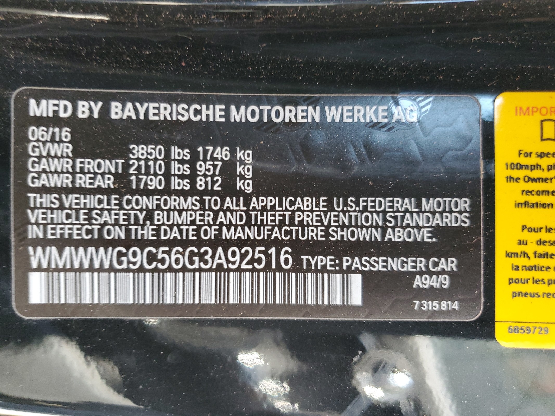 WMWWG9C56G3A92516 2016 Mini Cooper S