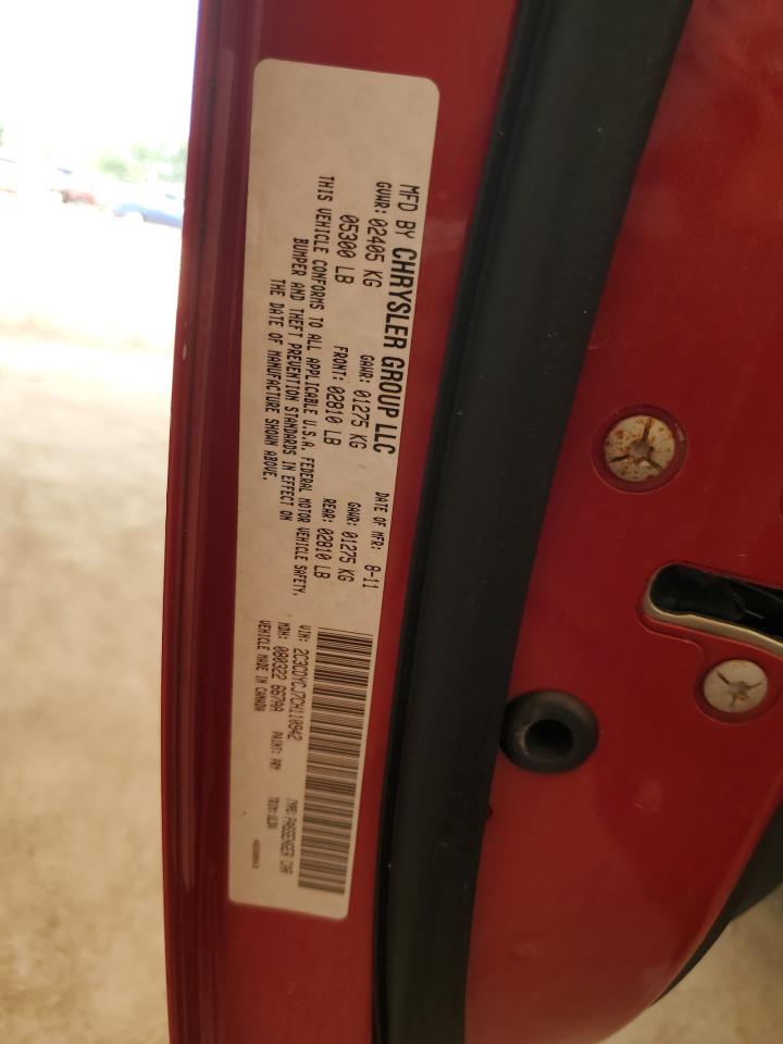 2012 Dodge Challenger Srt-8 VIN: 2C3CDYCJ7CH110942 Lot: 63066304