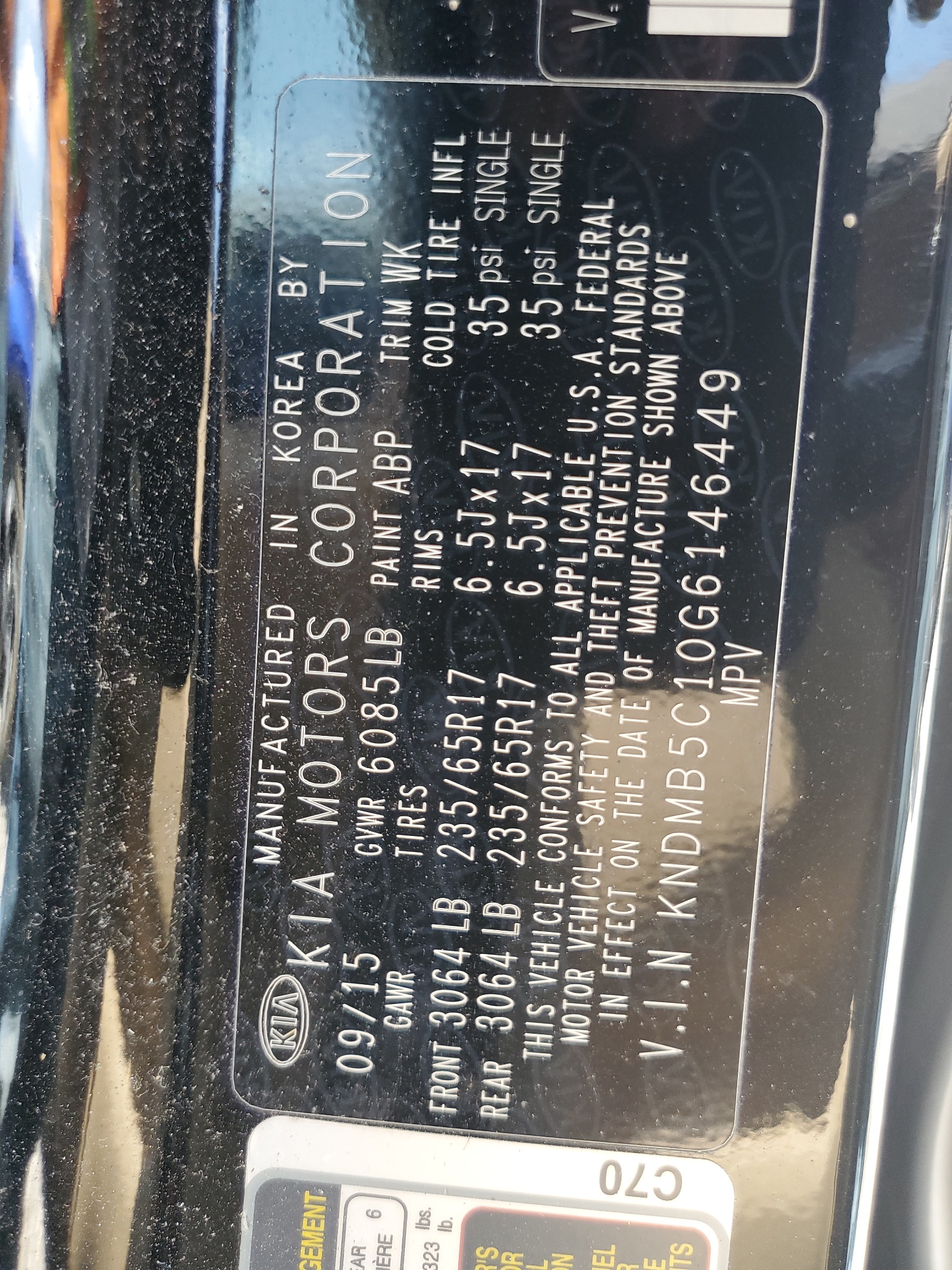 KNDMB5C10G6146449 2016 Kia Sedona Lx