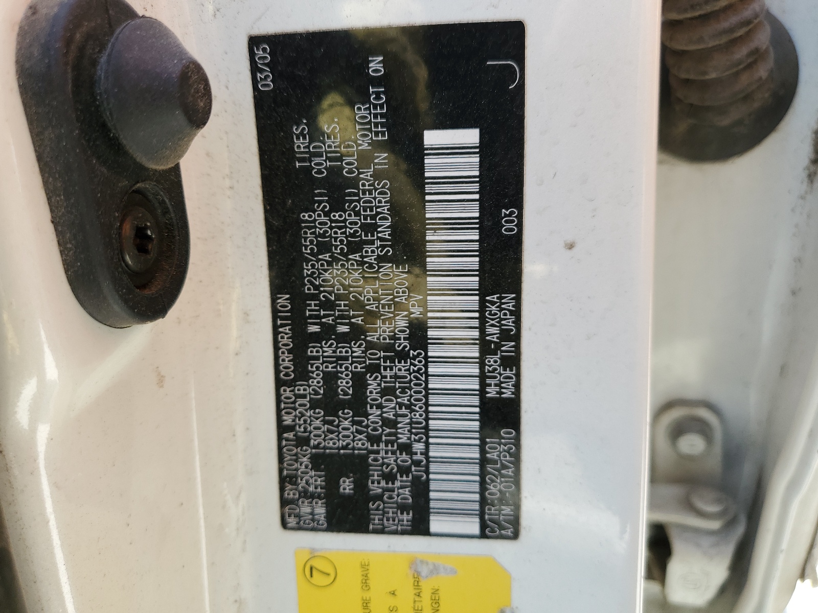 JTJHW31U860002363 2006 Lexus Rx 400