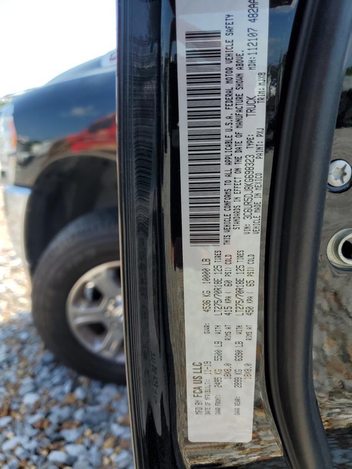 2019 Ram 2500 Big Horn VIN: 3C6UR5DJ8KG698323 Lot: 64686244