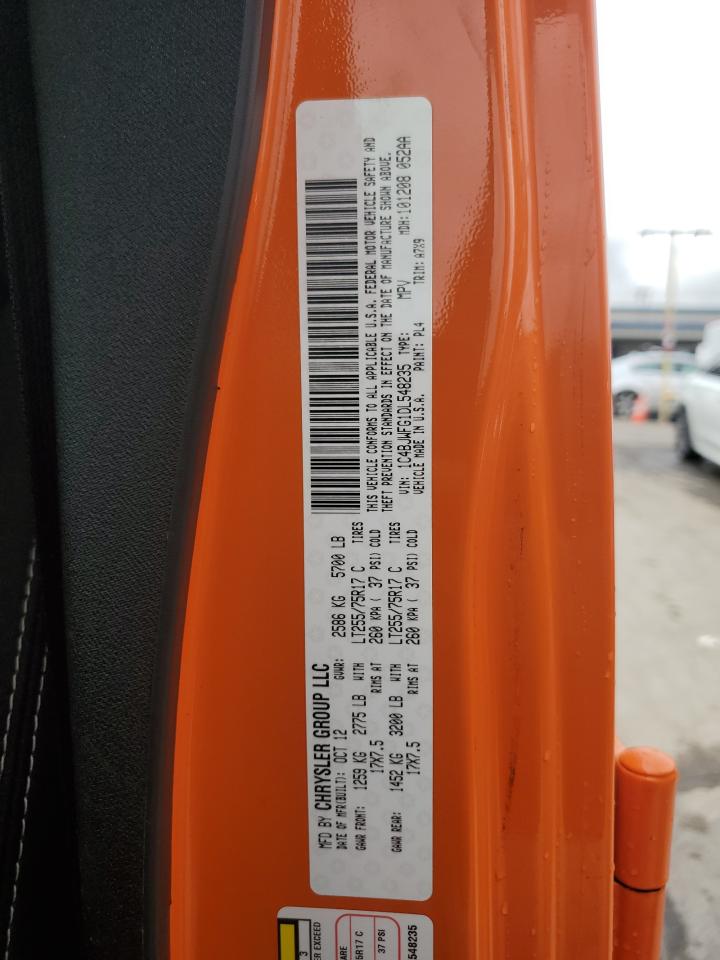 2013 Jeep Wrangler Unlimited Rubicon VIN: 1C4BJWFG1DL548235 Lot: 63845734