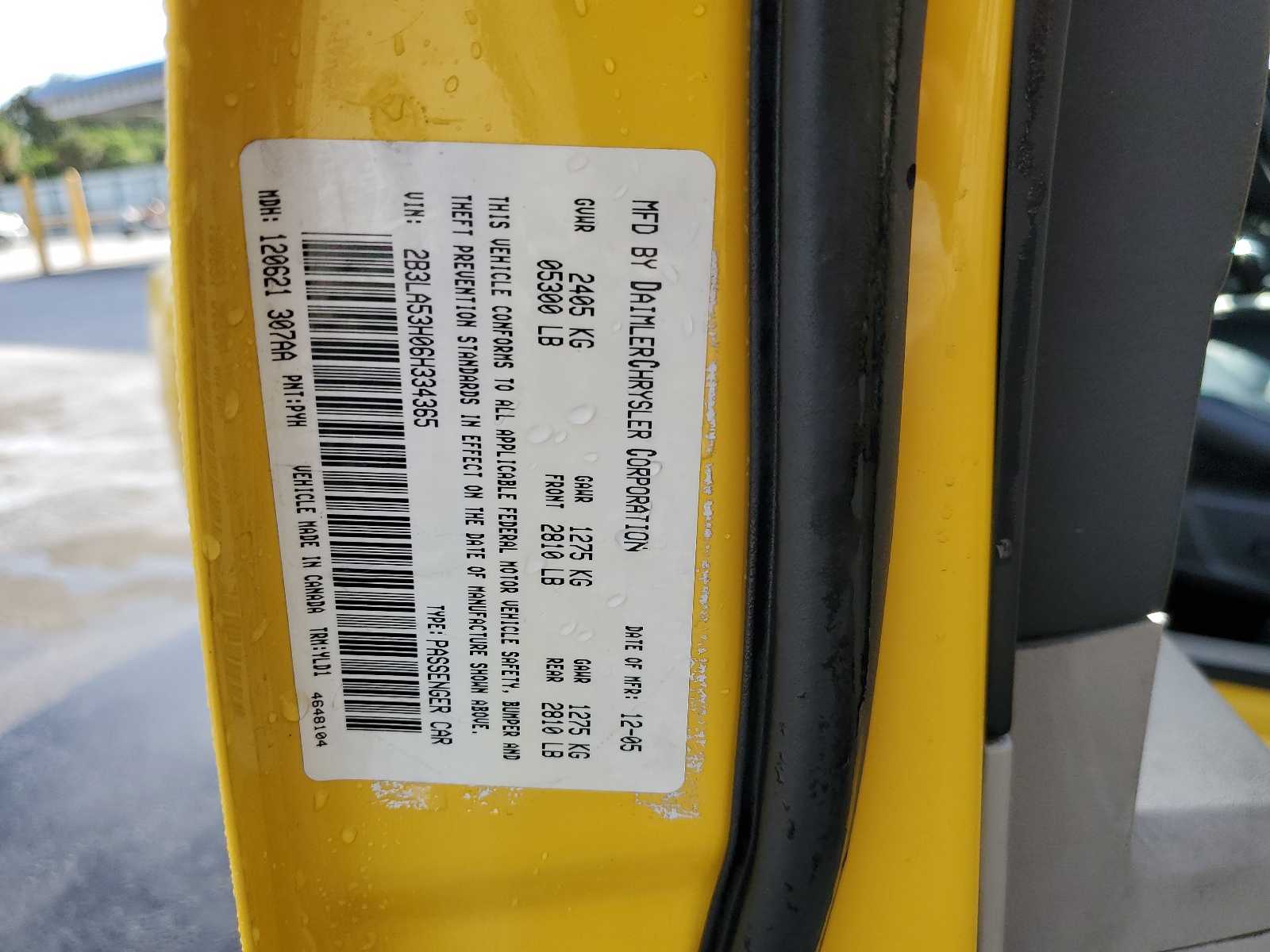 2B3LA53H06H334365 2006 Dodge Charger R/T