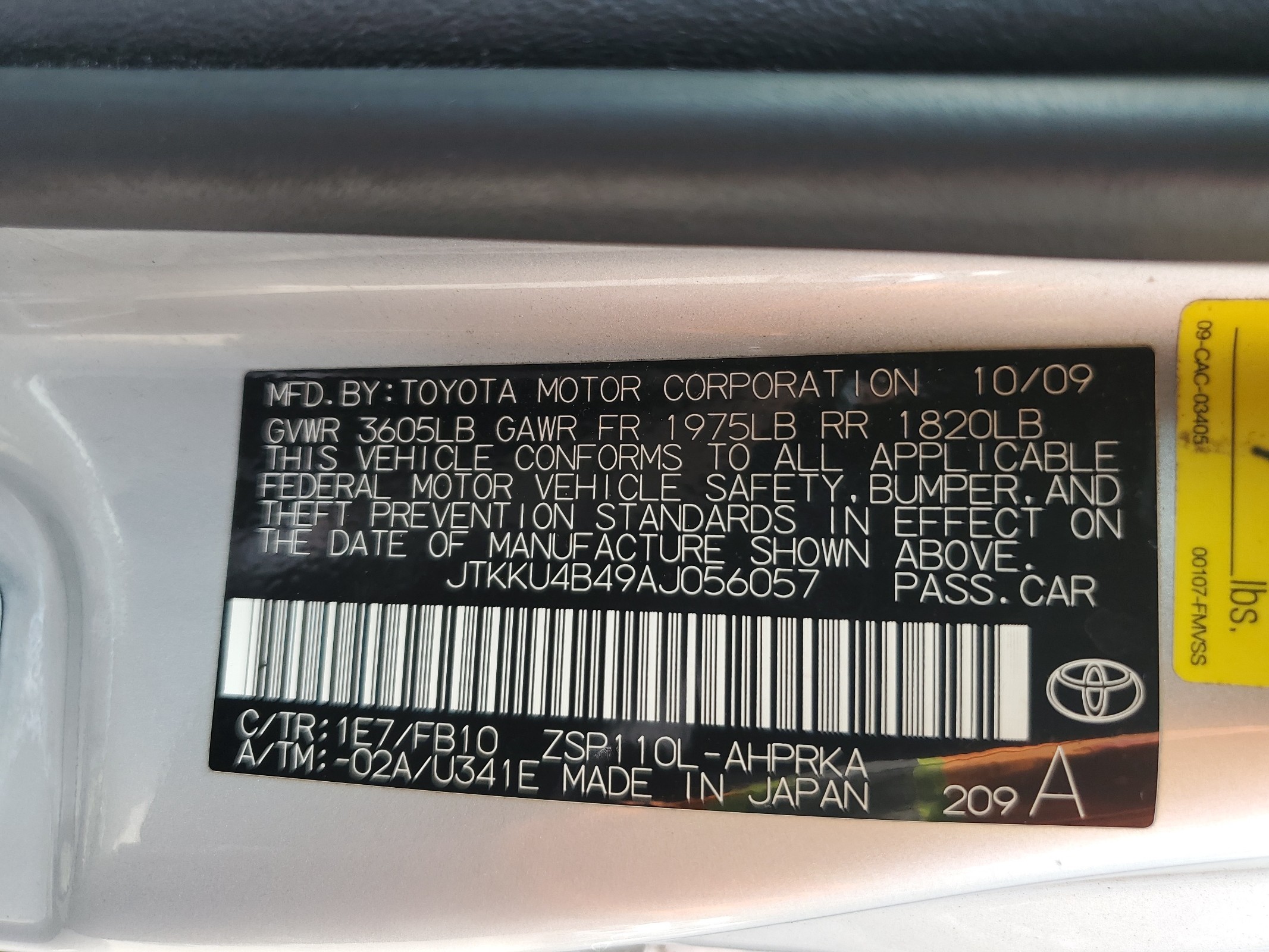 JTKKU4B49AJ056057 2010 Toyota Scion Xd