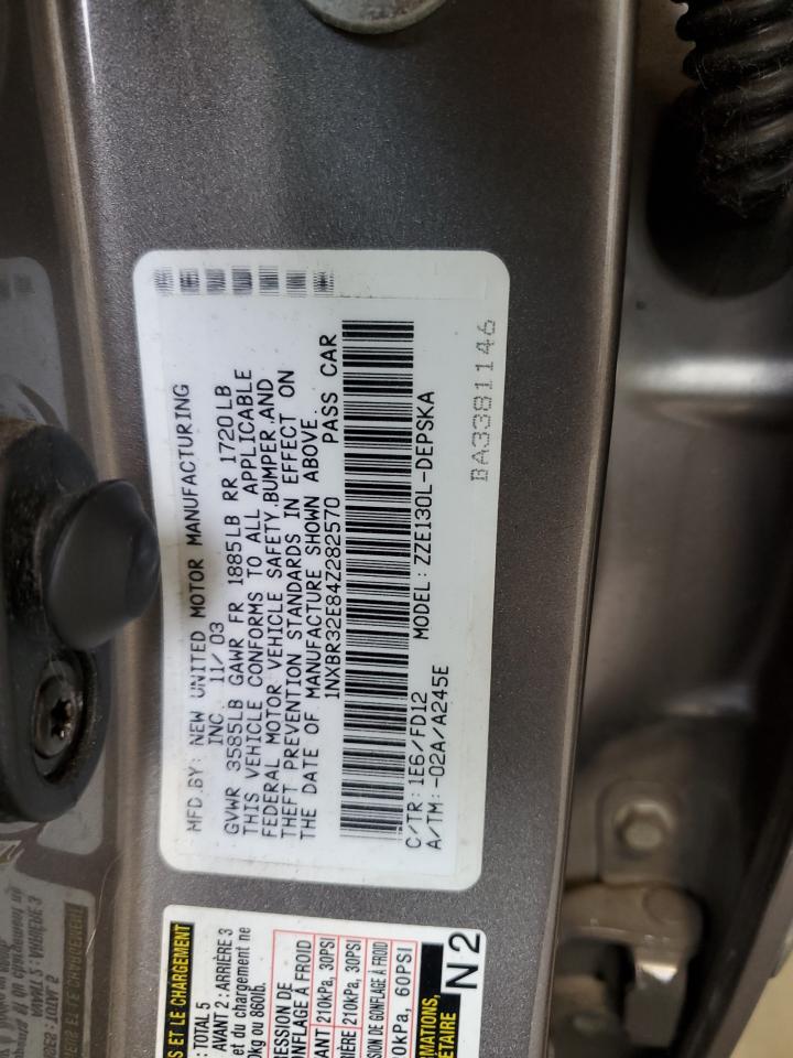 2004 Toyota Corolla Ce VIN: 1NXBR32E84Z282570 Lot: 64721804