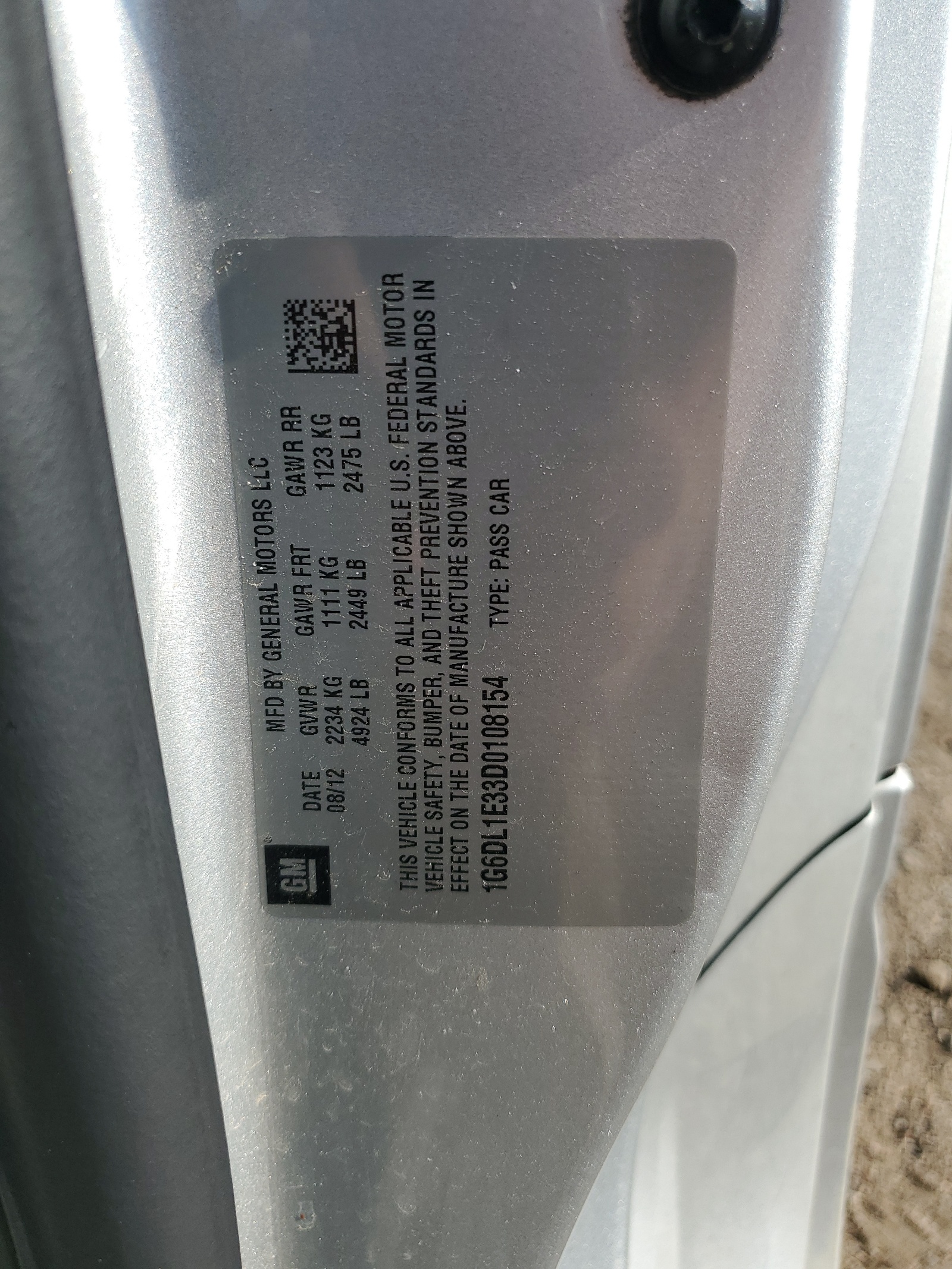 1G6DL1E33D0108154 2013 Cadillac Cts Performance Collection