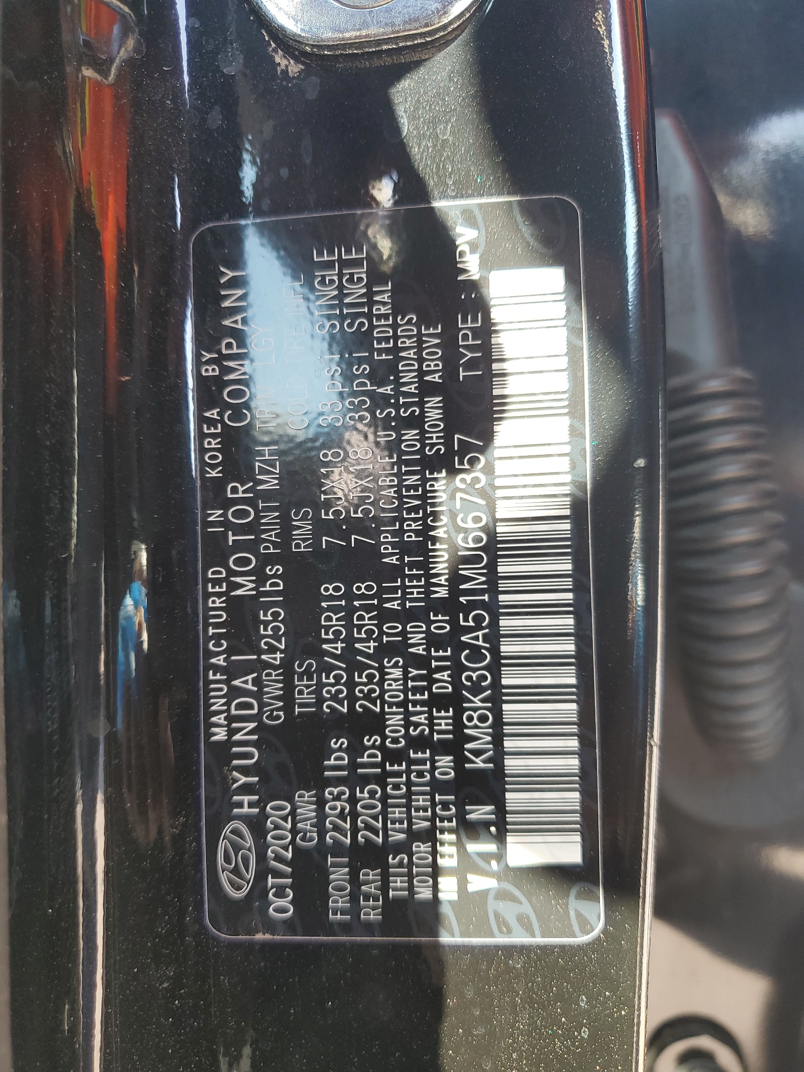 KM8K3CA51MU667357 2021 Hyundai Kona Limited