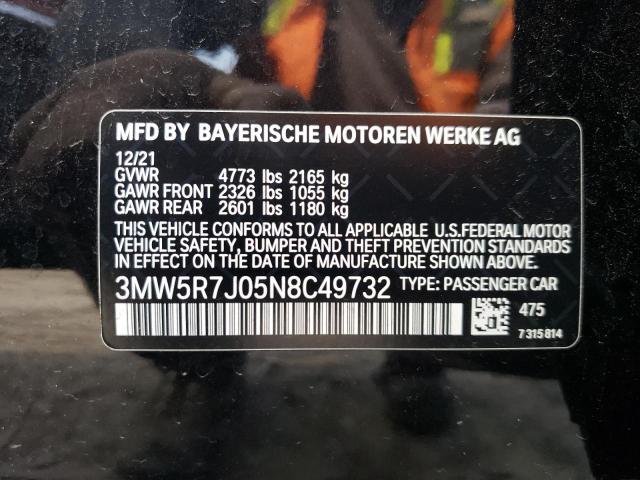 3MW5R7J05N8C49732 BMW 3 Series 330XI 12