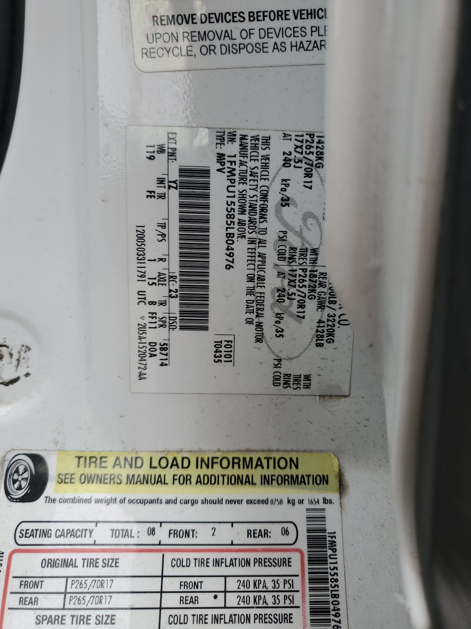 1FMPU15585LB04976 2005 Ford Expedition Xlt