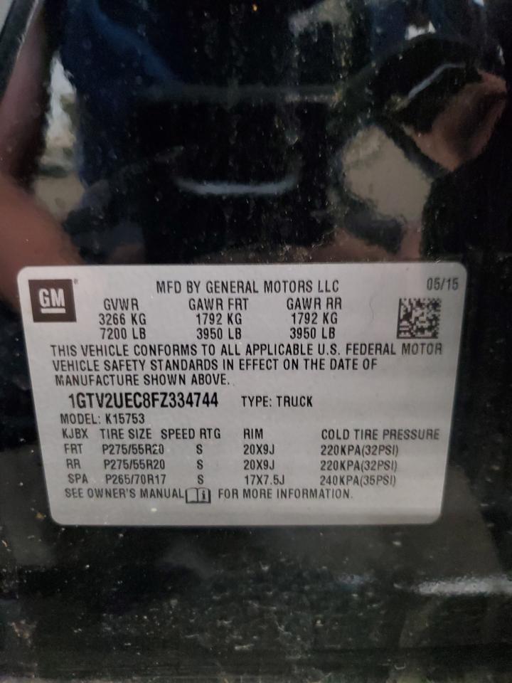 2015 GMC Sierra K1500 Sle VIN: 1GTV2UEC8FZ334744 Lot: 63014824