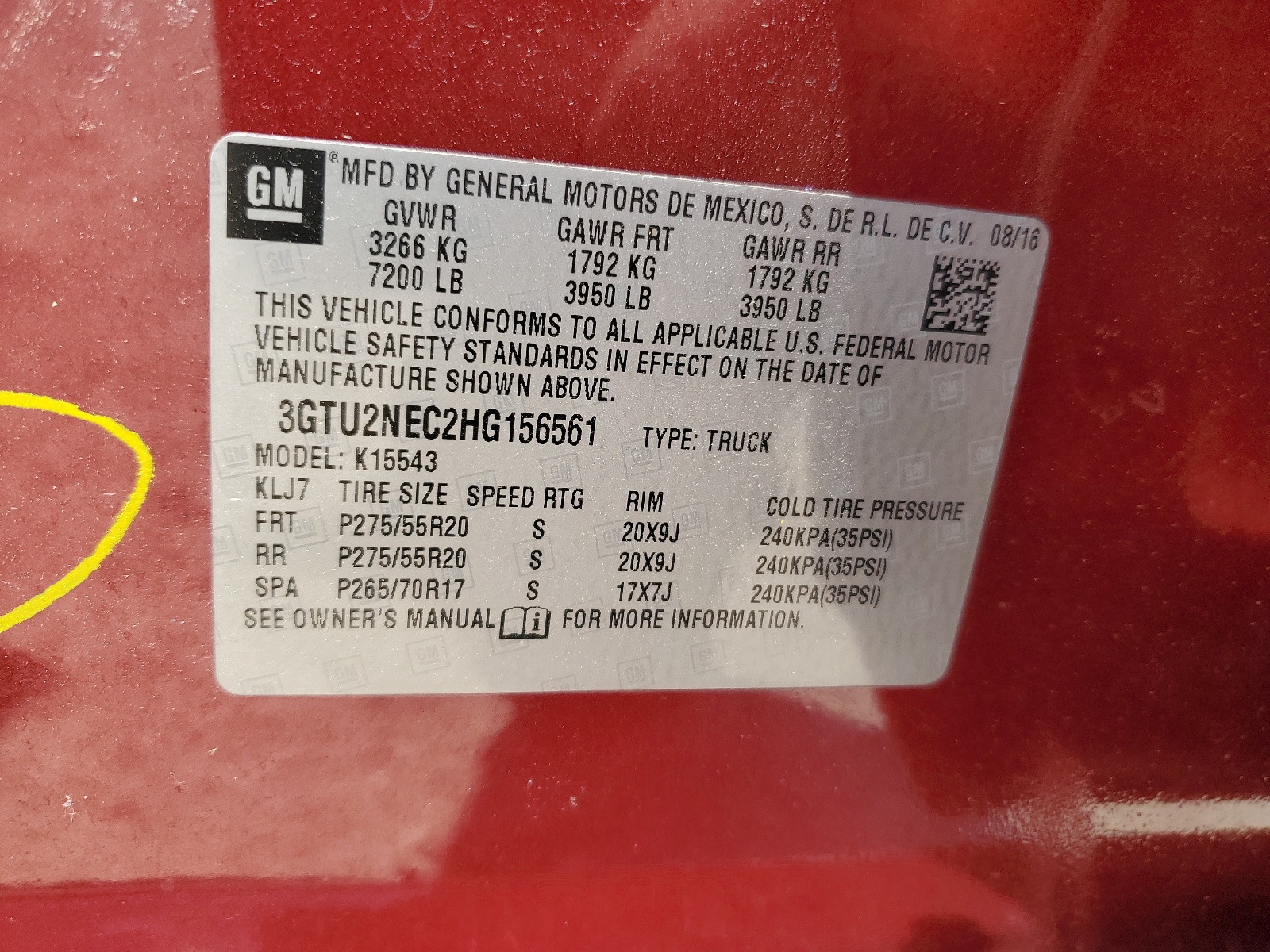 3GTU2NEC2HG156561 2017 GMC Sierra K1500 Slt